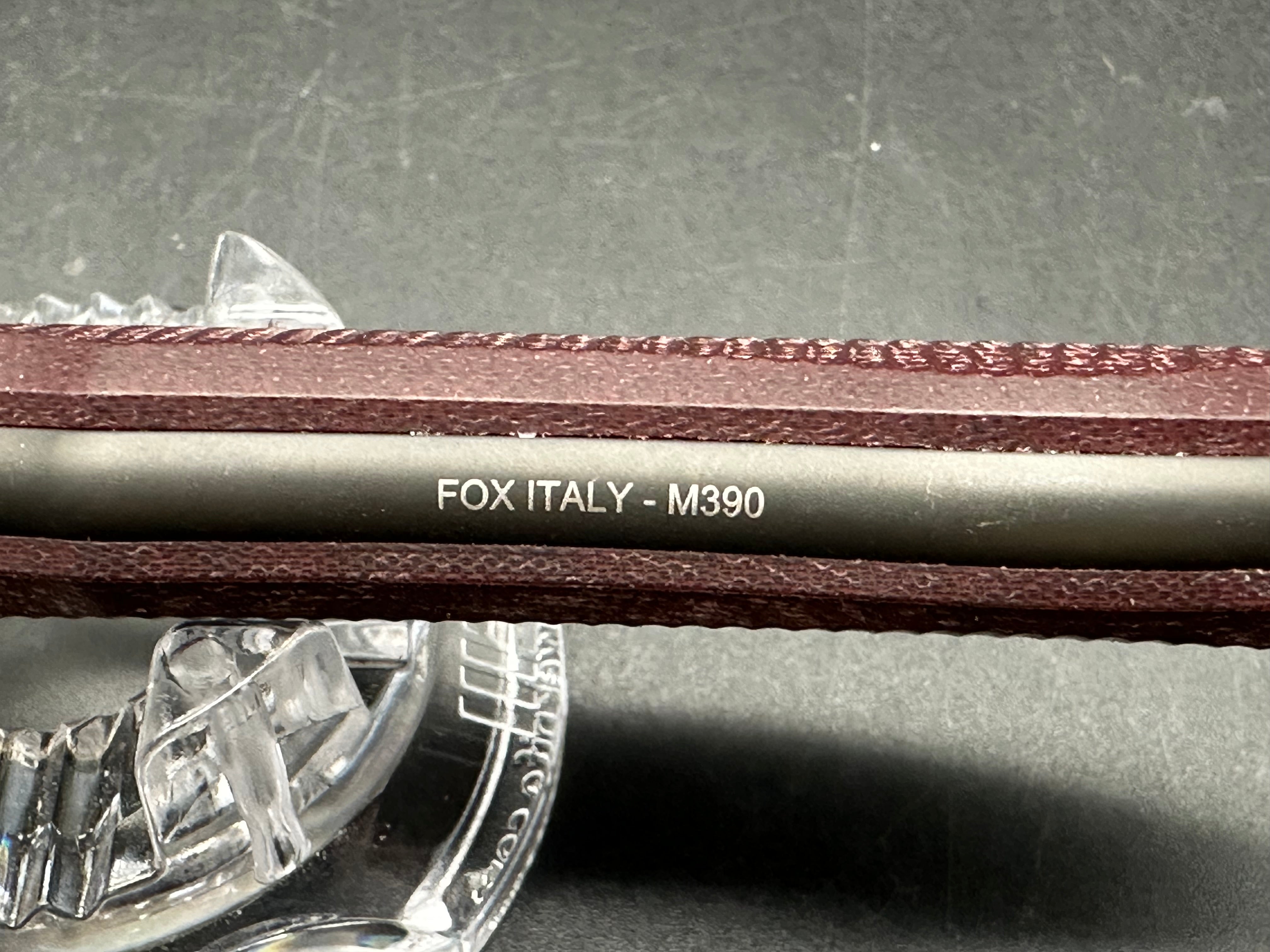 Fox Borka SB1 Fixed Blade Maroon G10 handles