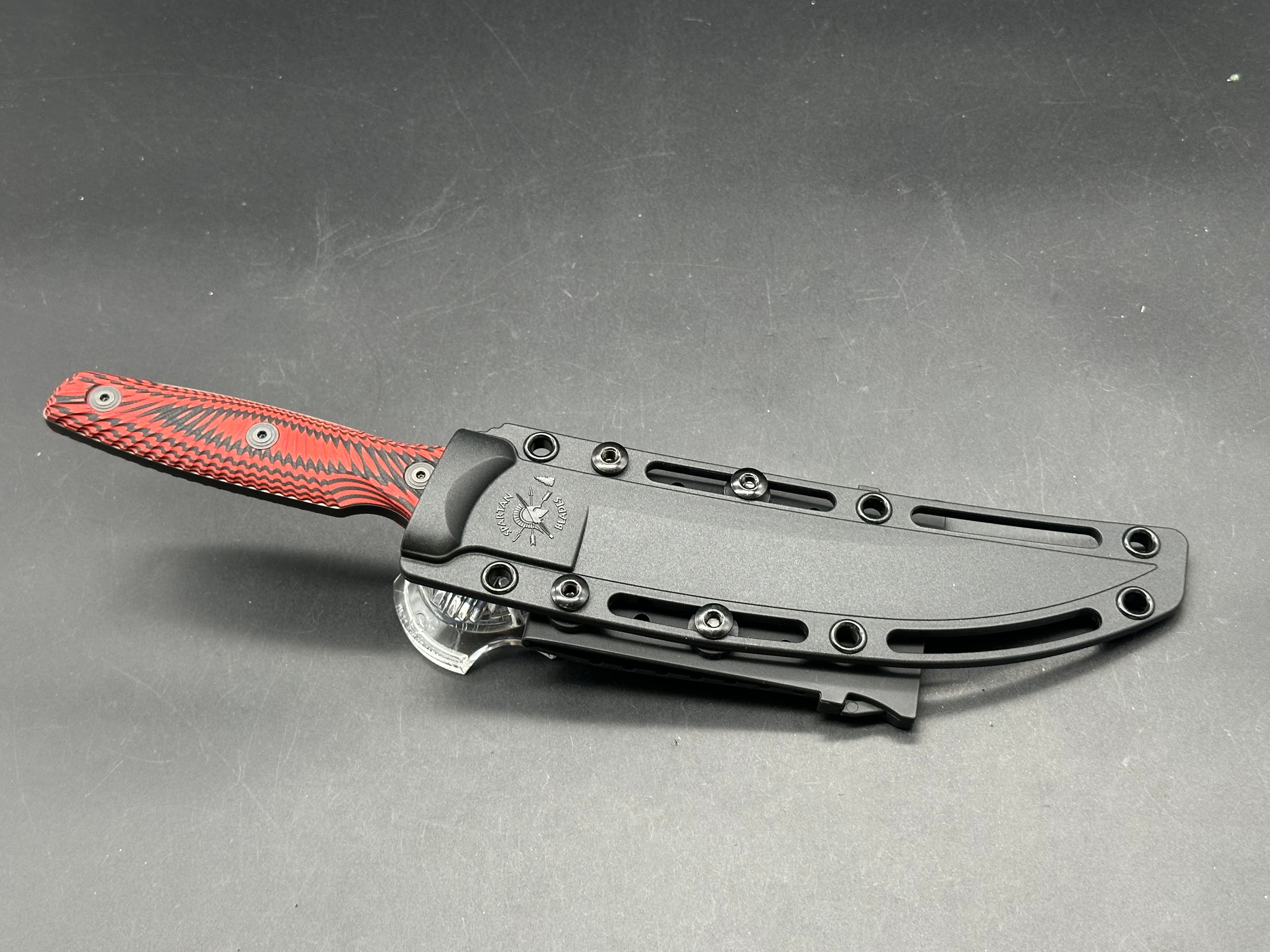 Spartan Ronin Torii Fixed Blade knife Red/Black G10