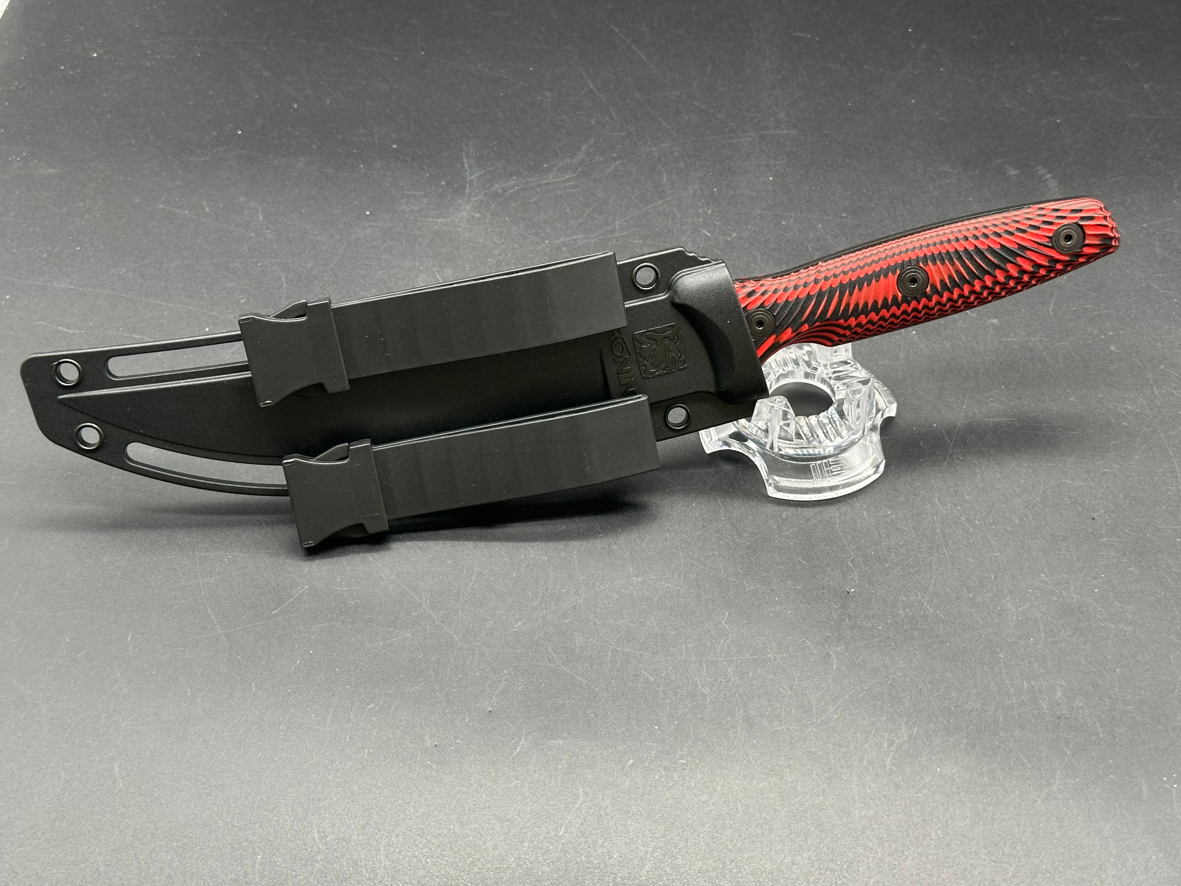Spartan Ronin Torii Fixed Blade knife Red/Black G10