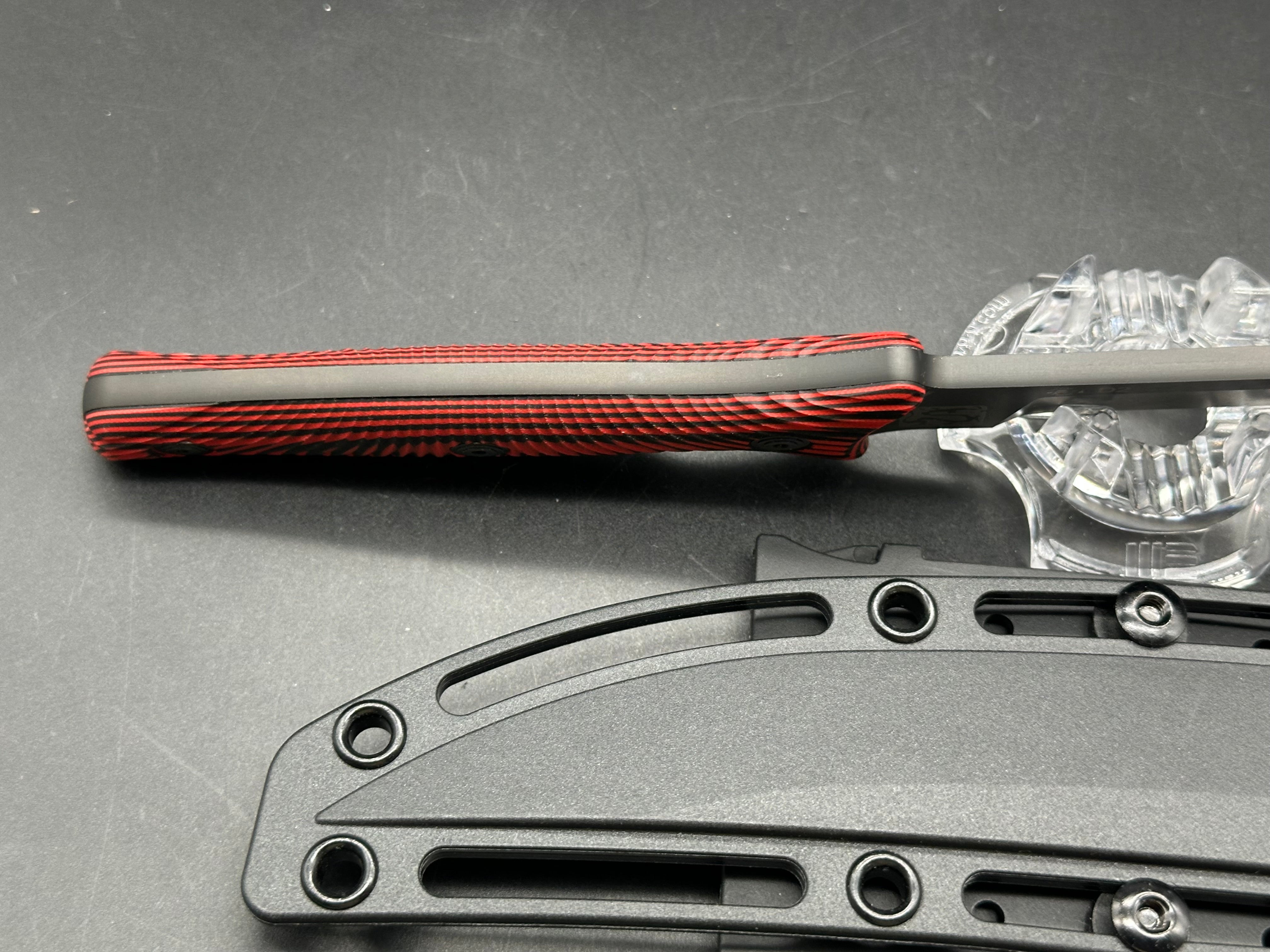 Spartan Ronin Torii Fixed Blade knife Red/Black G10