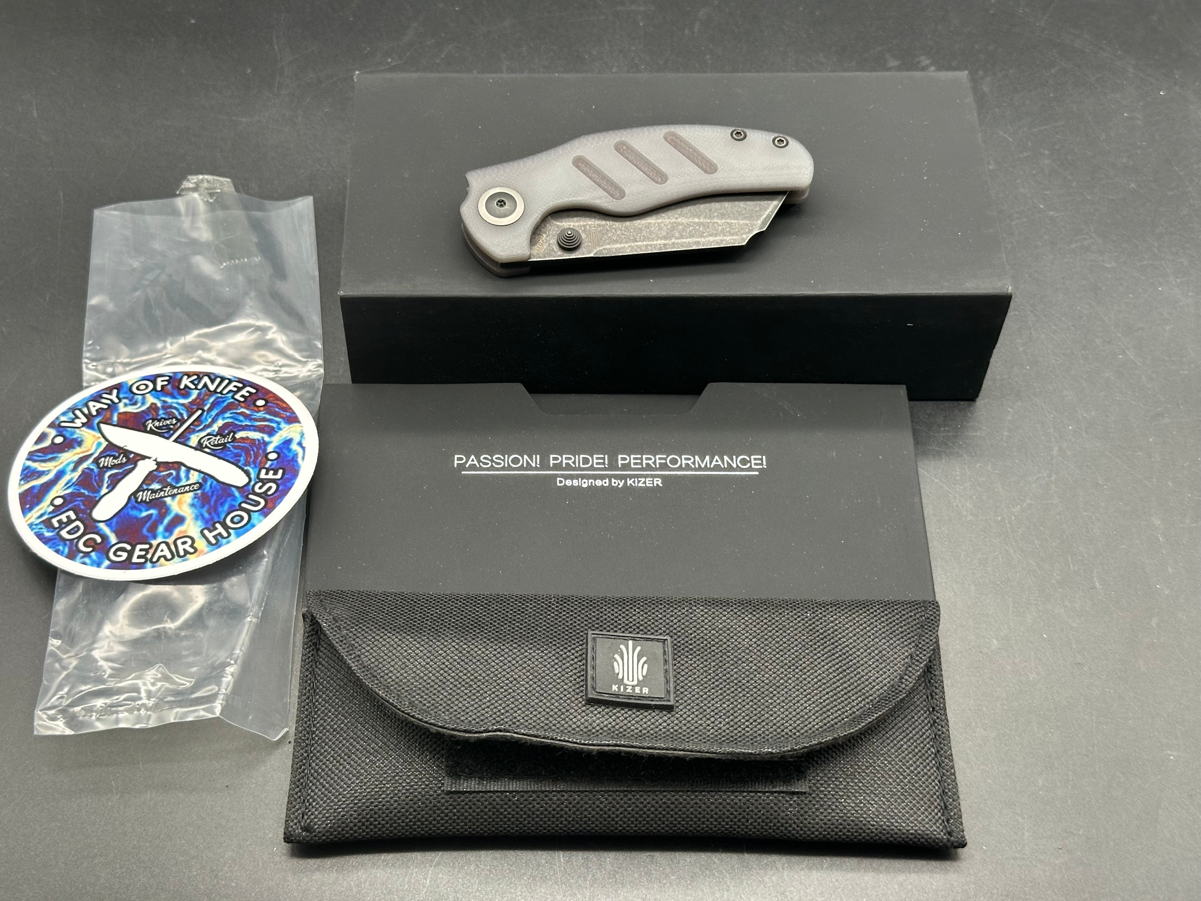 Kizer Mini Sheepdog Way of Knife & EDC Gearhouse Exclusive (Ki3488E3), Blackwashed M390 Blade