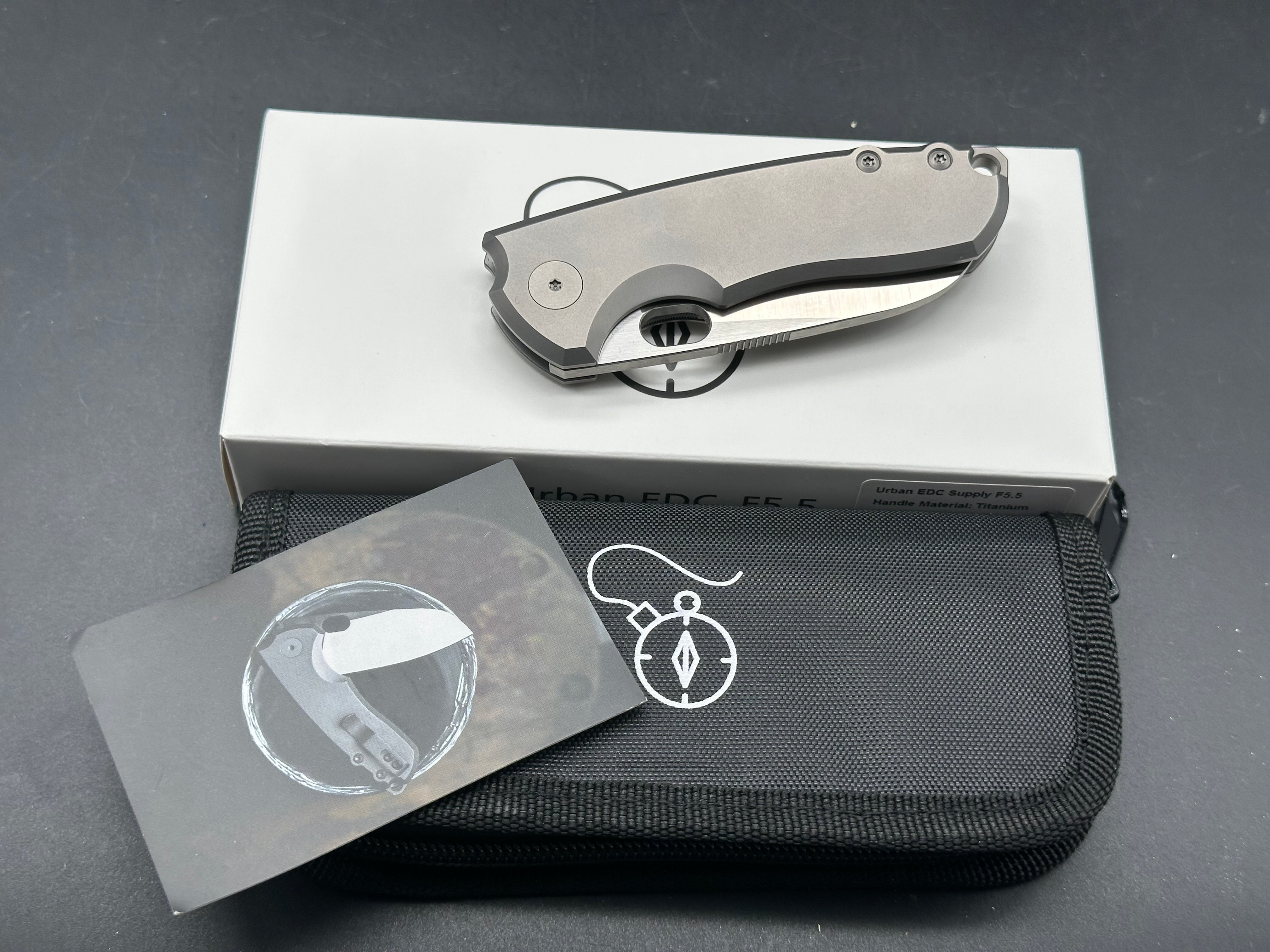 Urban EDC F5.5 Elmax Limited Edition, First Run, Belt Satin Elmax Blade