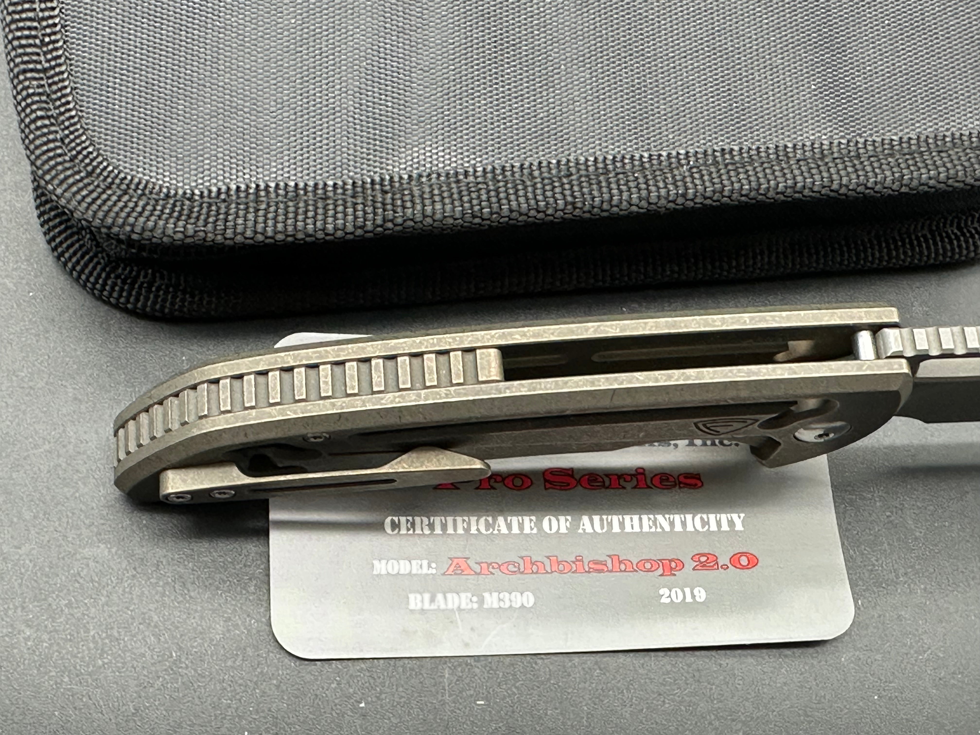 Ferrum Forge Pro Series Archbishop 2.0 "Open Space", Stonewashed M390 Blade