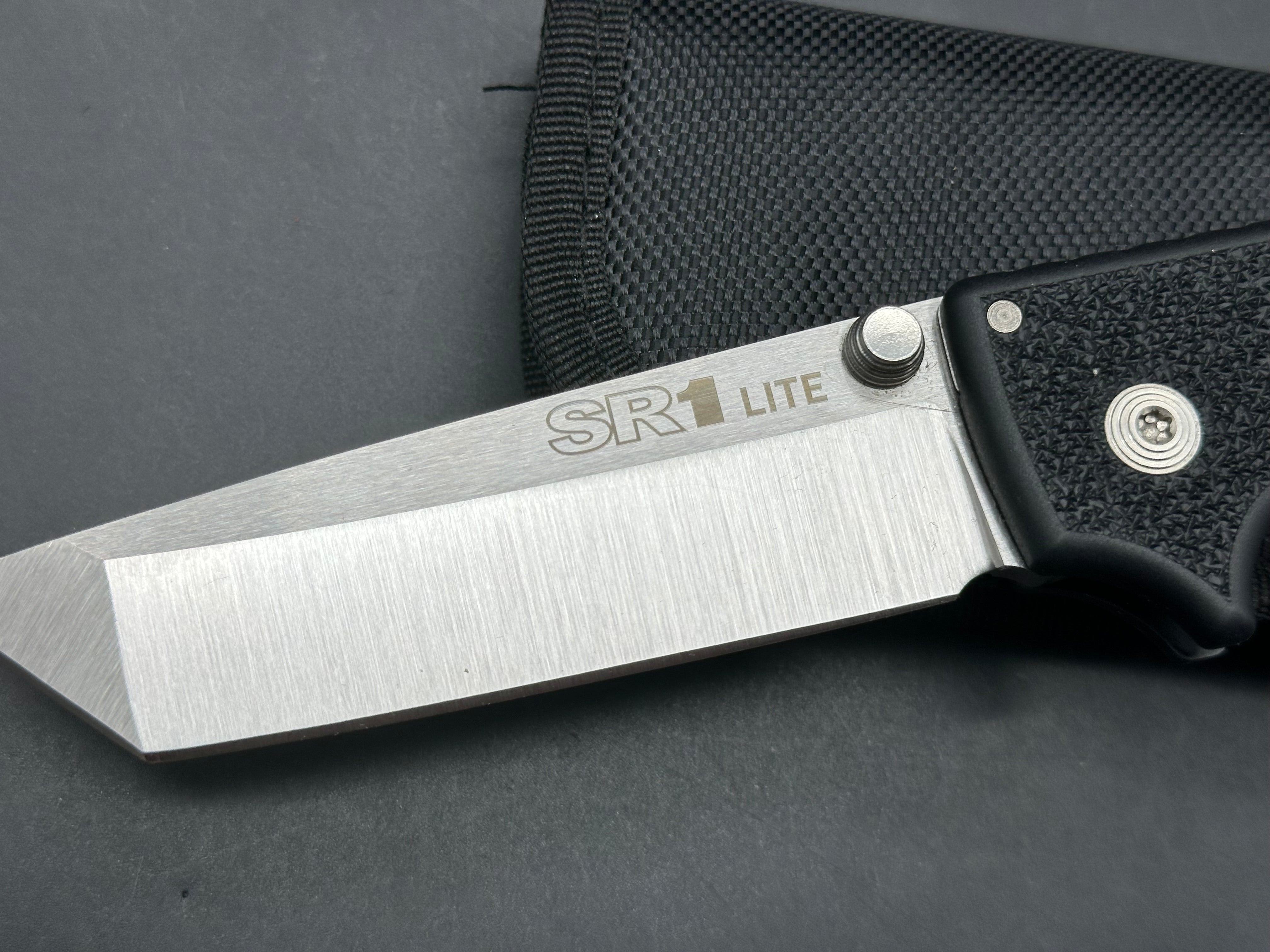 Cold Steel SR1 Lite Tanto Tri-Ad Lock Knife Black Griv-Ex (4" Satin)