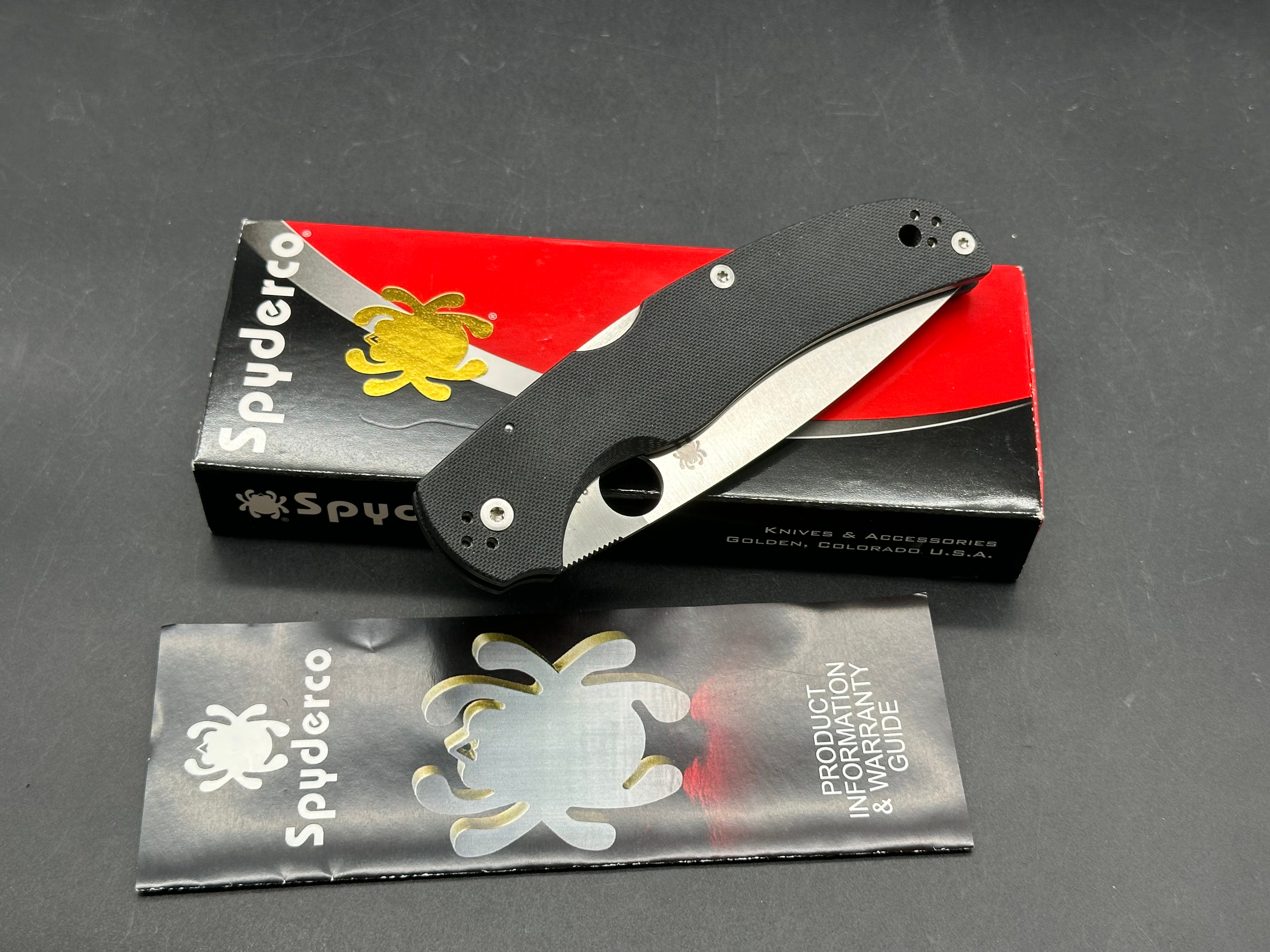 Spyderco Native Chief black G10 handle