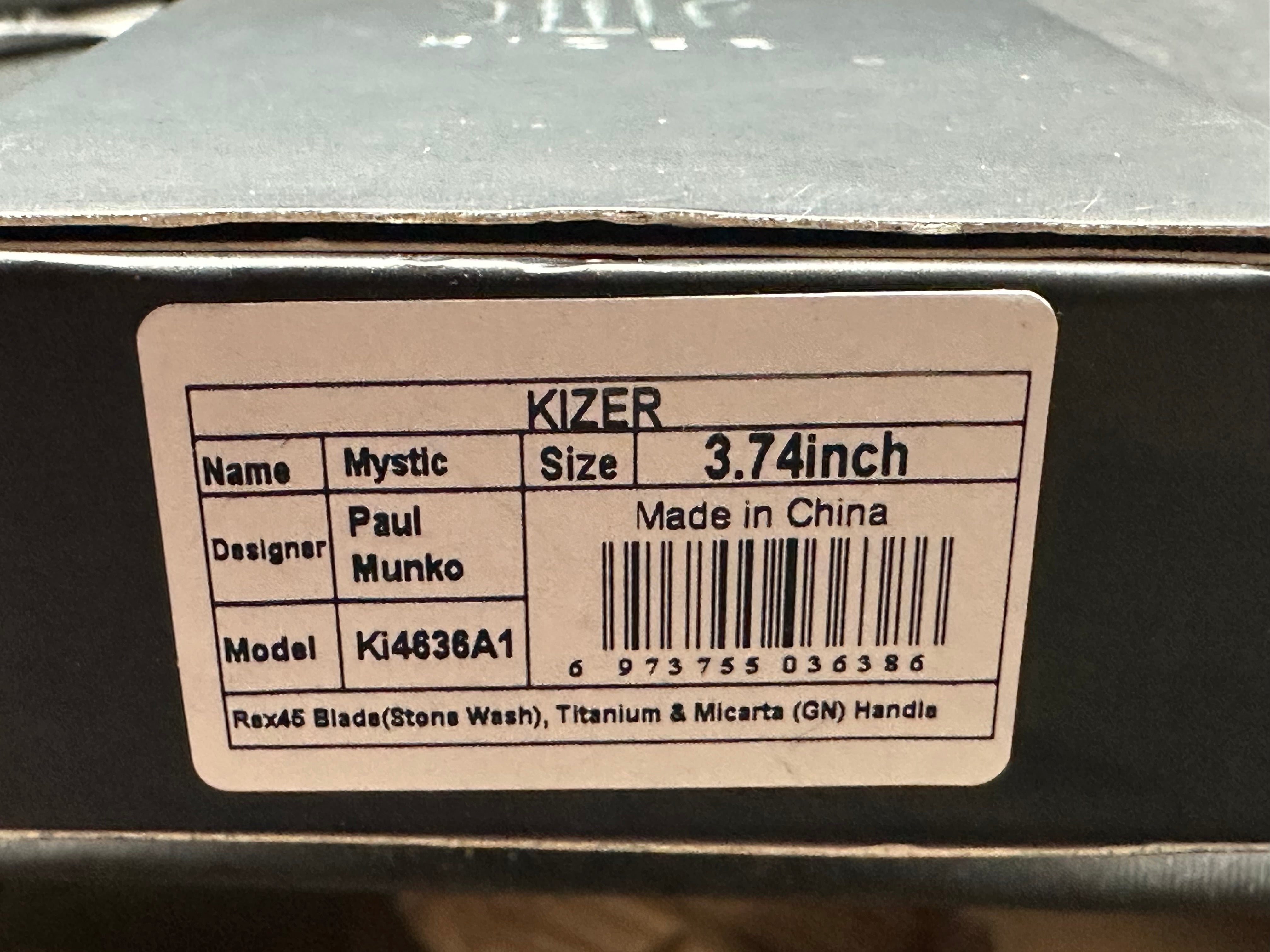 Kizer Munko Mystic (Full Size) CPM Rex 45 blade
