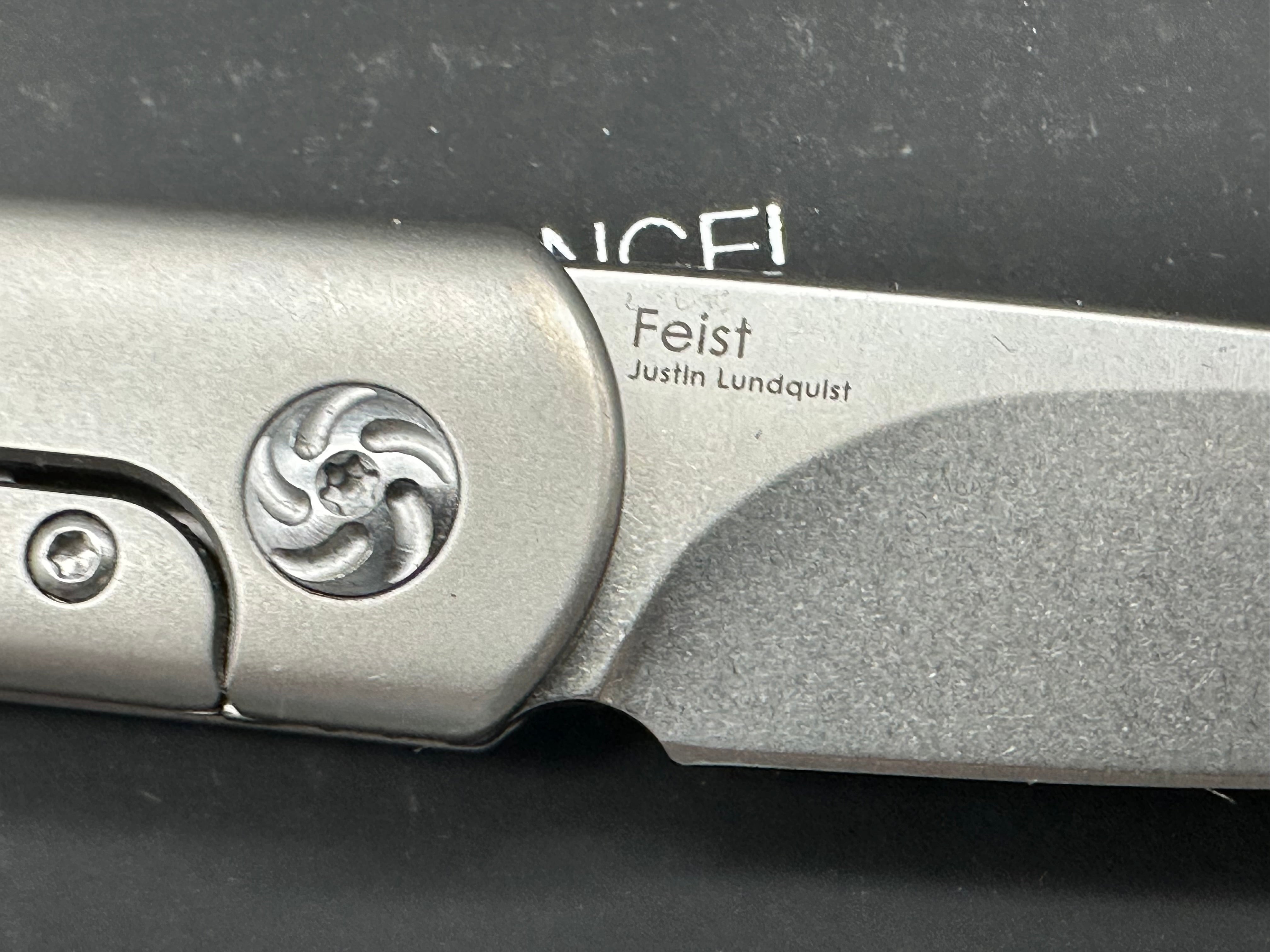 Kizer Feist: Justin Lundquist design. 2.75 inch tumbled CPM-S35VN blade