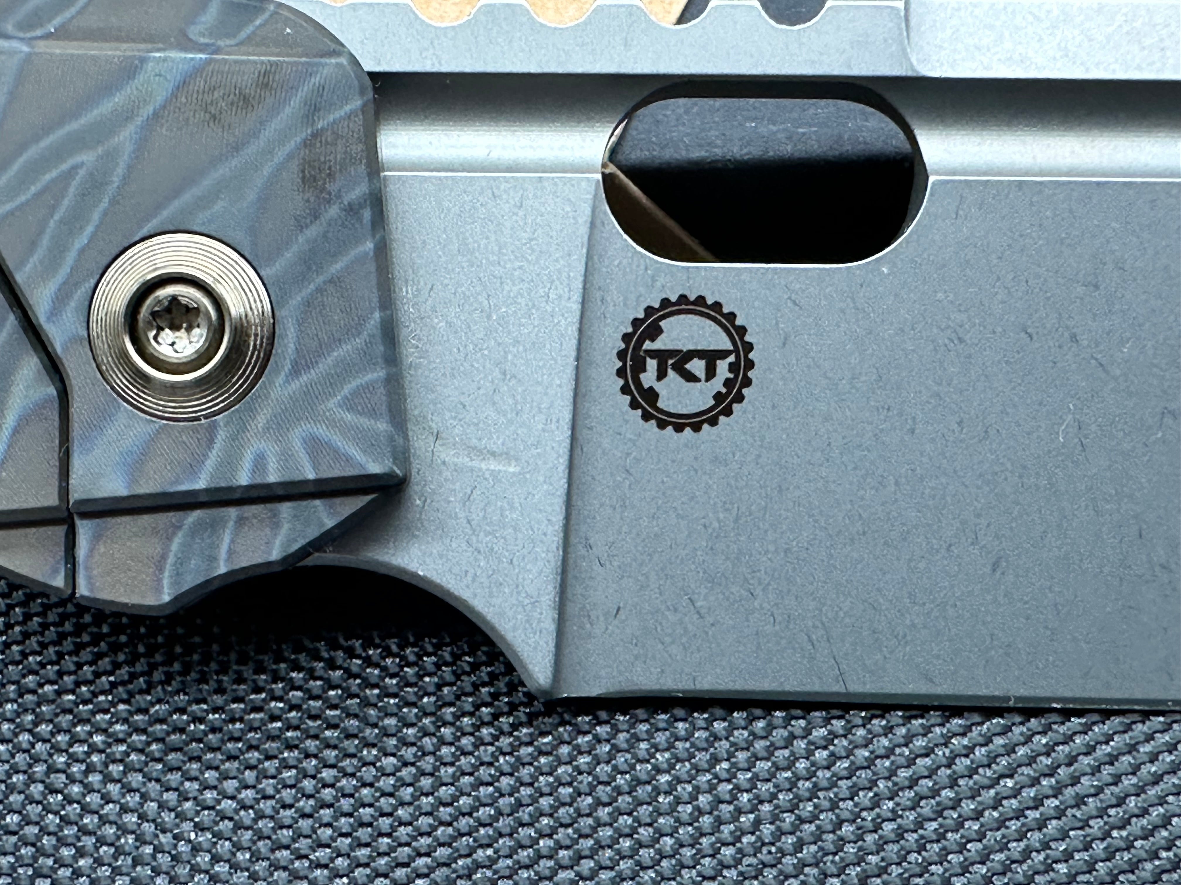 We Roxi Todd Knife and Tool design 3.15 inch stonewashed CPM-S35VN Wharncliffe blade