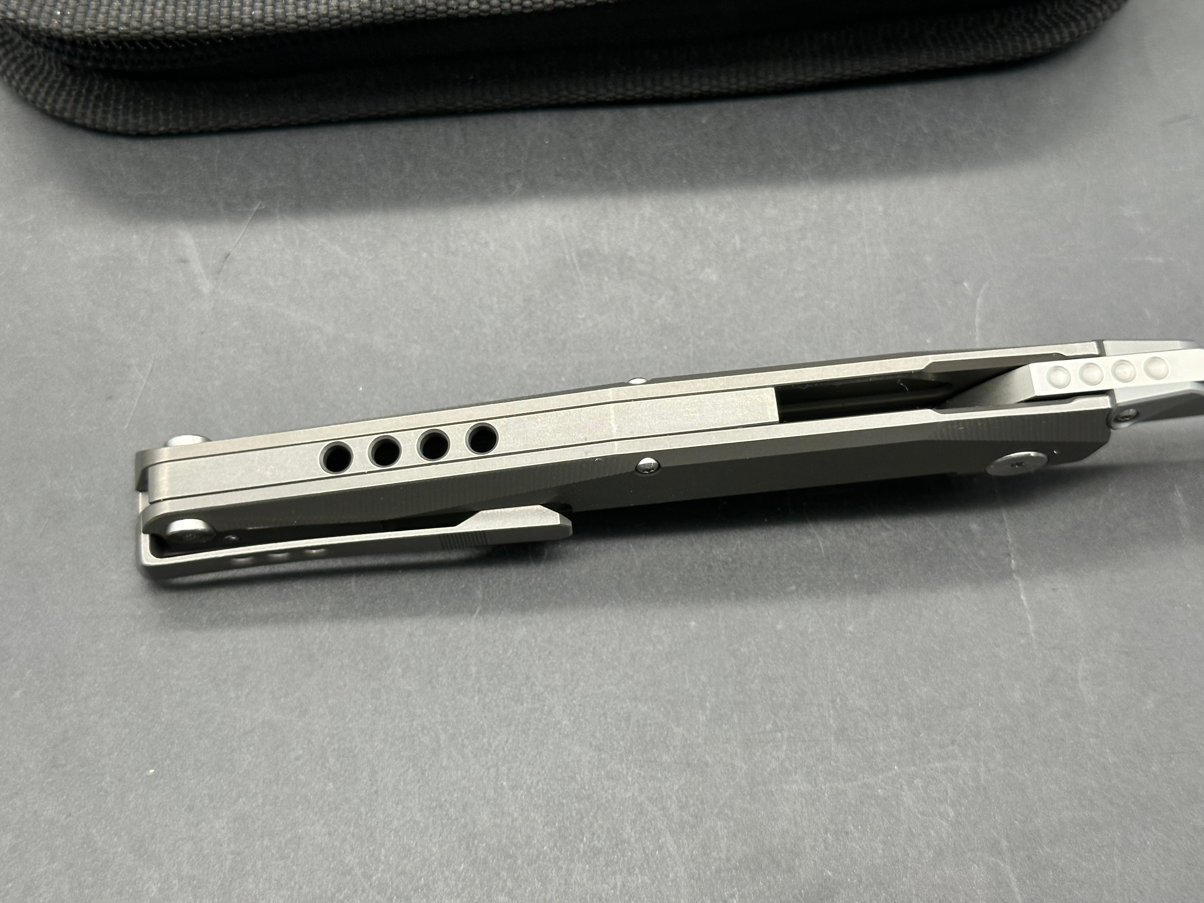 Rike 1507s 3.75 inch bead blasted CPM-S35VN blade