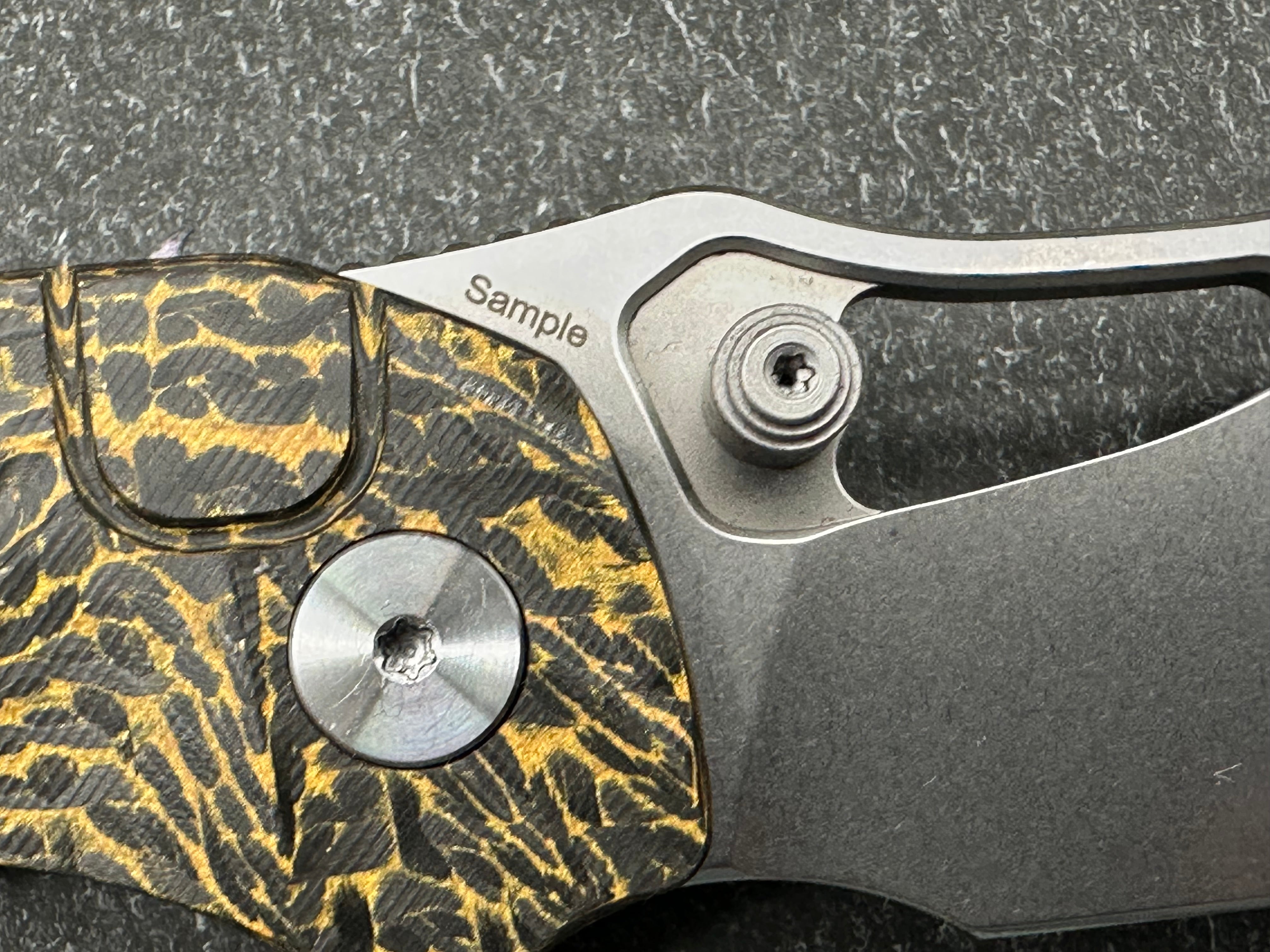QSP Hornbill 3.25 inch drop point, stonewashed CPM-S35VN blade