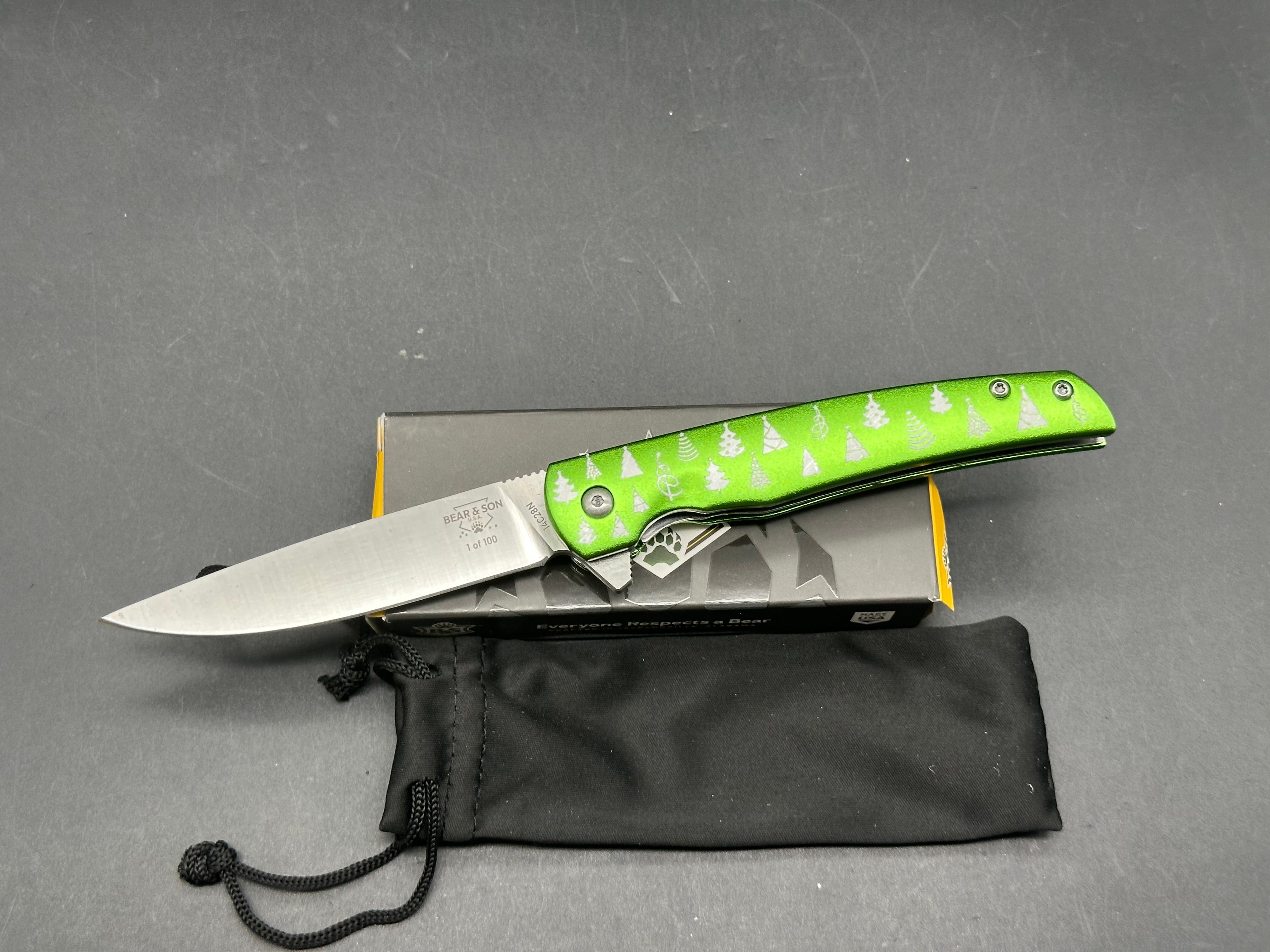 Bear and Sons Green (plain Handle) Merry Christmas Jolly Rancher 1 of 100