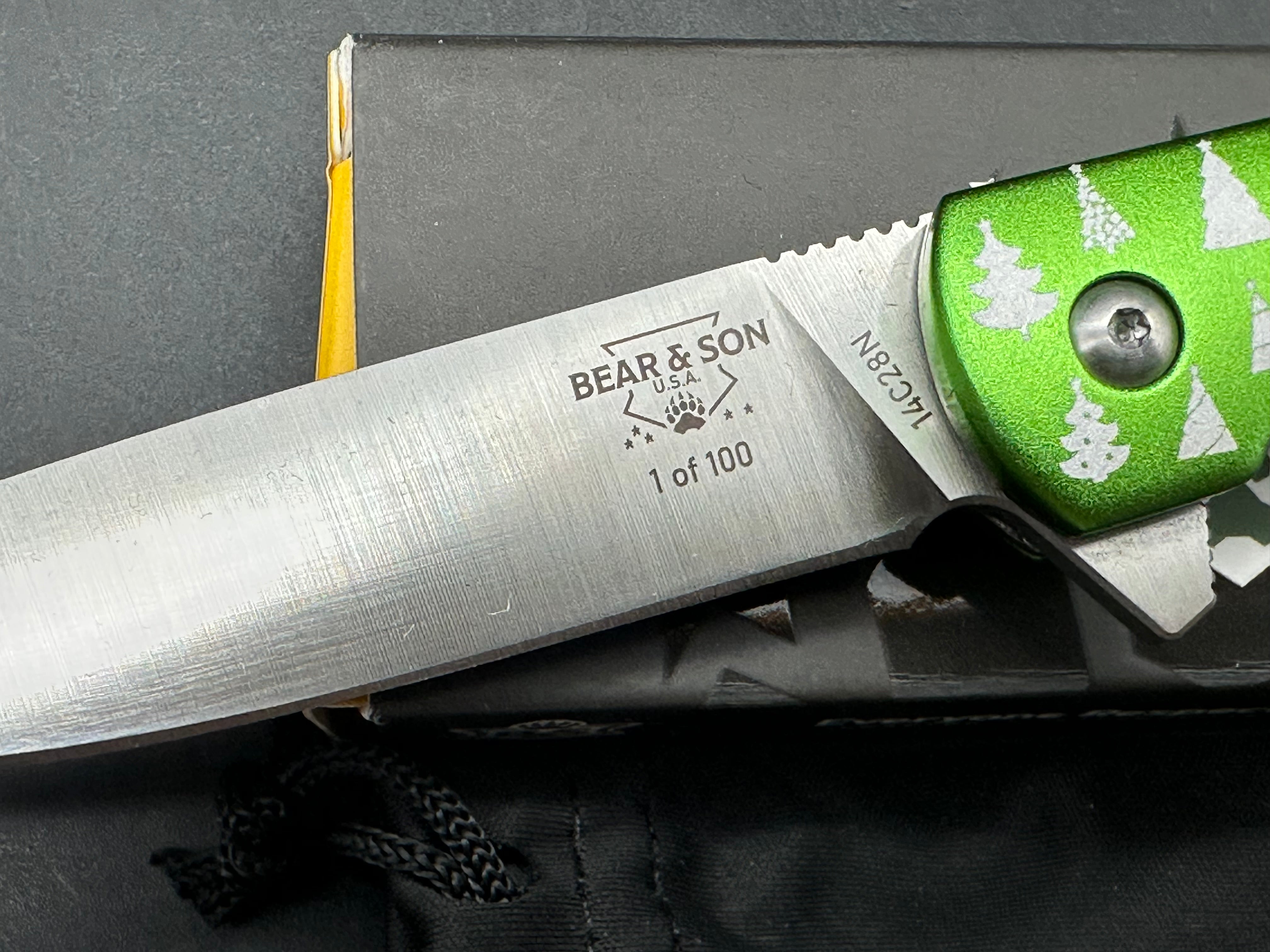 Bear and Sons Green (Decorated Handle) Merry Christmas Jolly Rancher 1 of 100