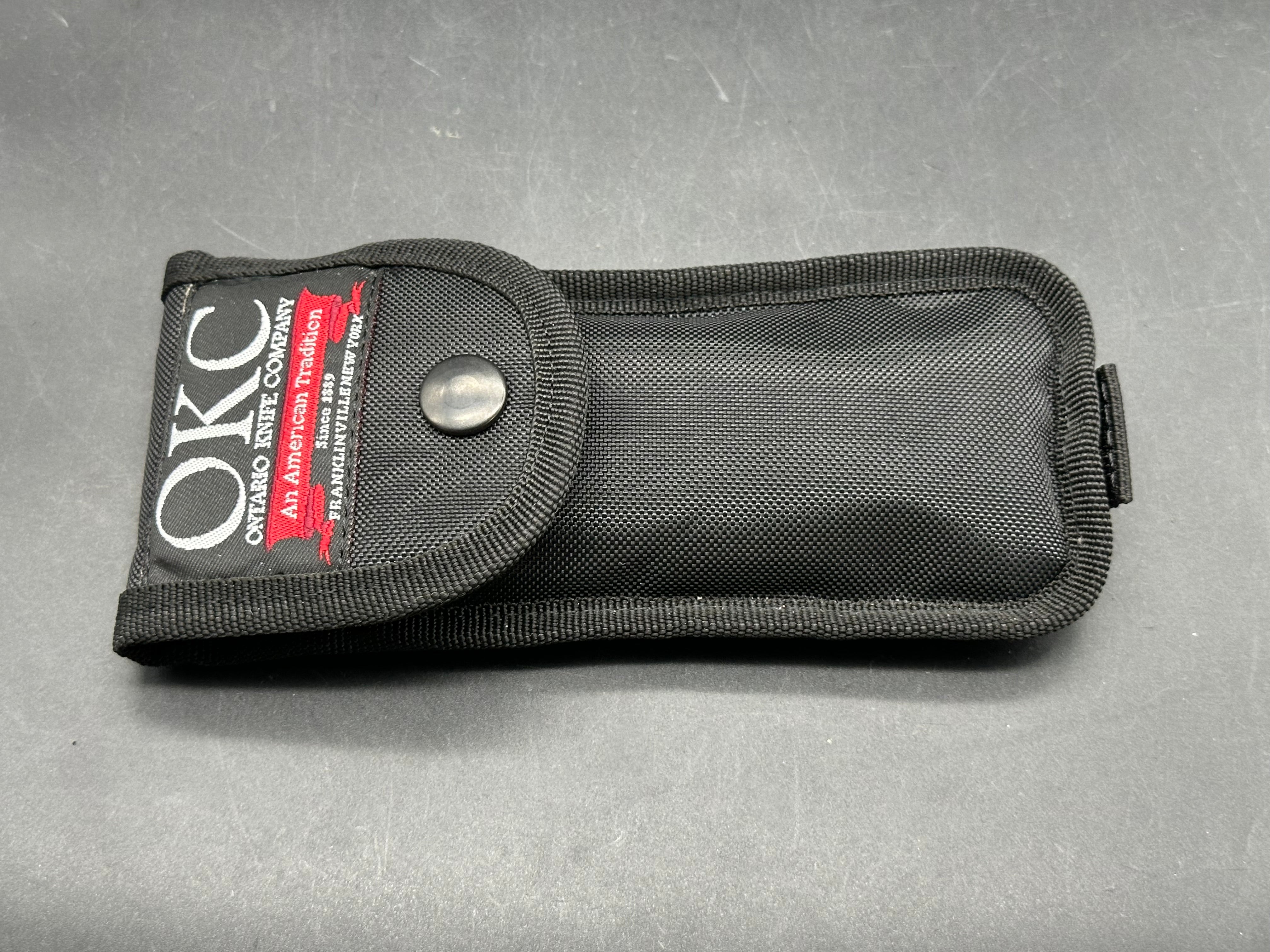 Ontario Carter 2quared Robert Carter design. 3.5 inch hollow grind, tumbled, satin sheepsfoot D2 blade