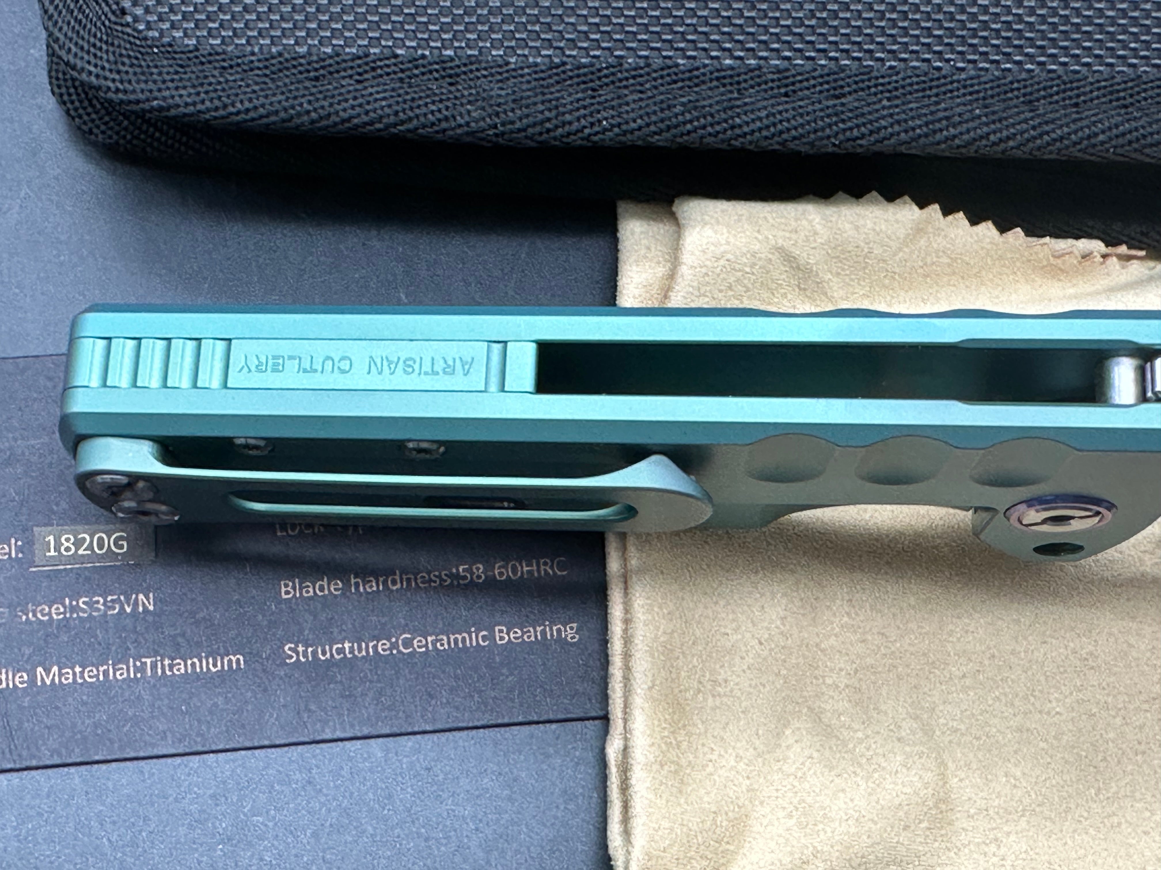 Artisan Cutlery Proponent S35VN/titanium handle