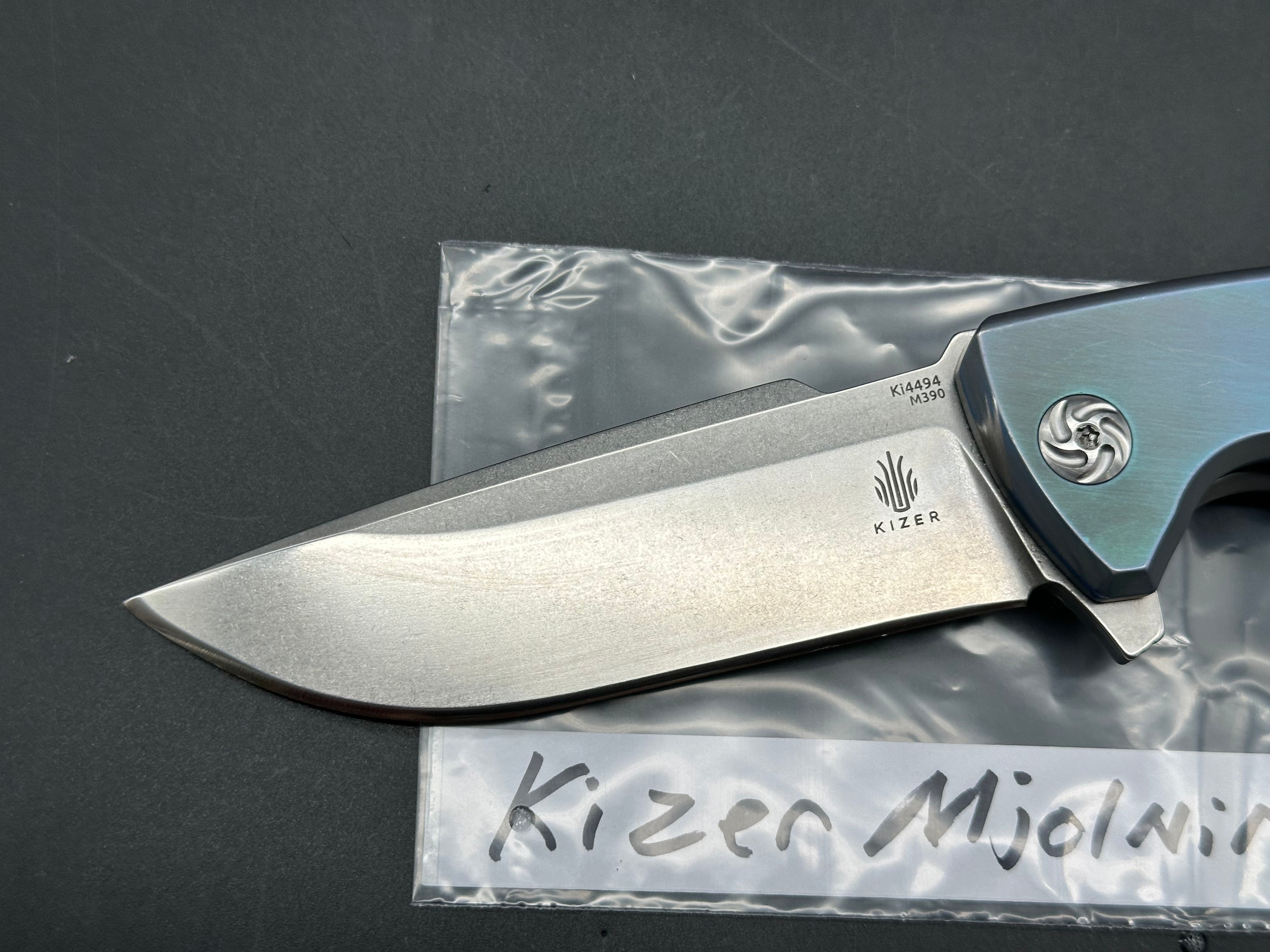 Kizer Mjolnir titanium handle w/M390 blade