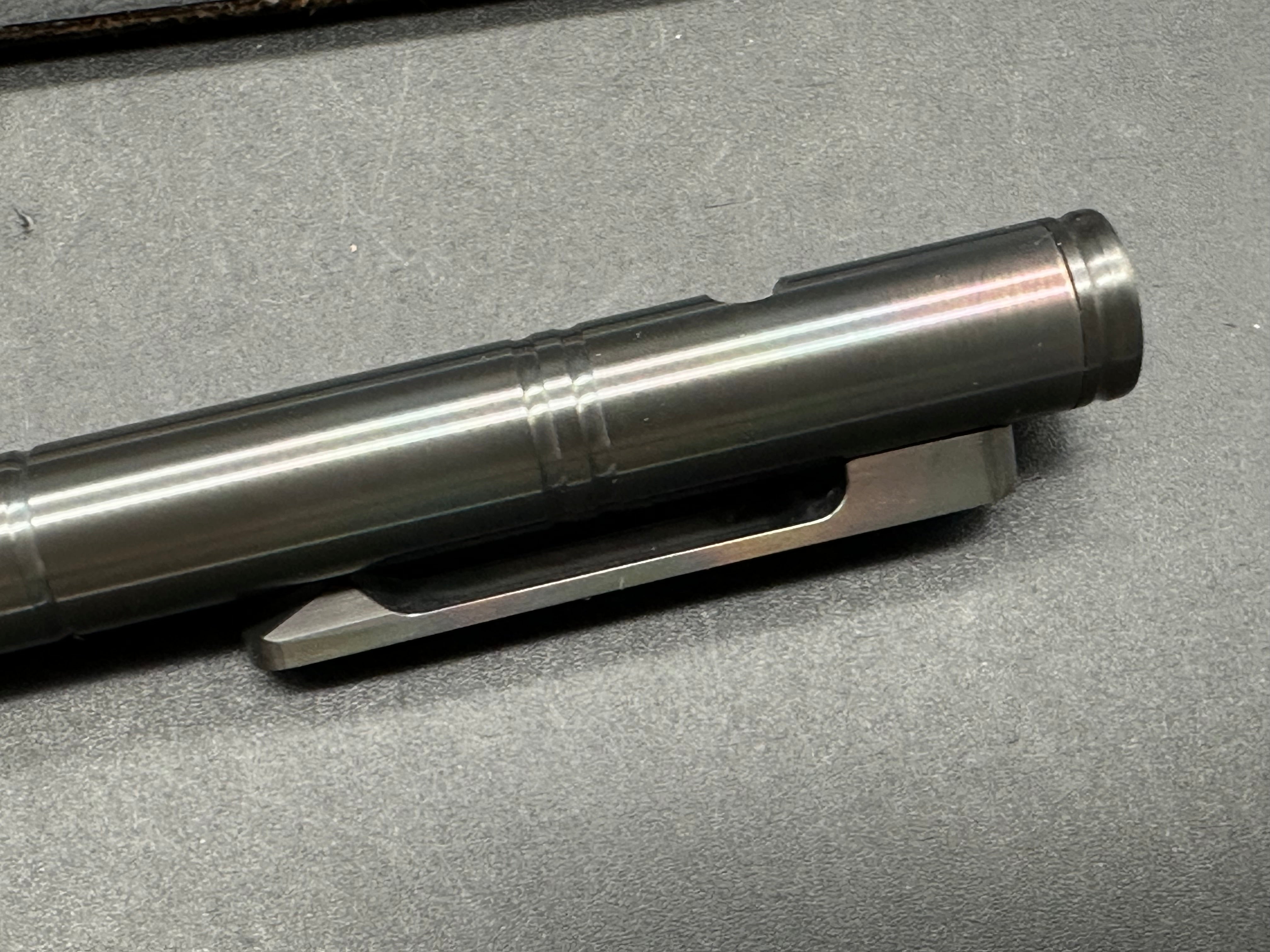 Billetspin EDC pen Oil Slick Zirconium Cam-pen exellent condition