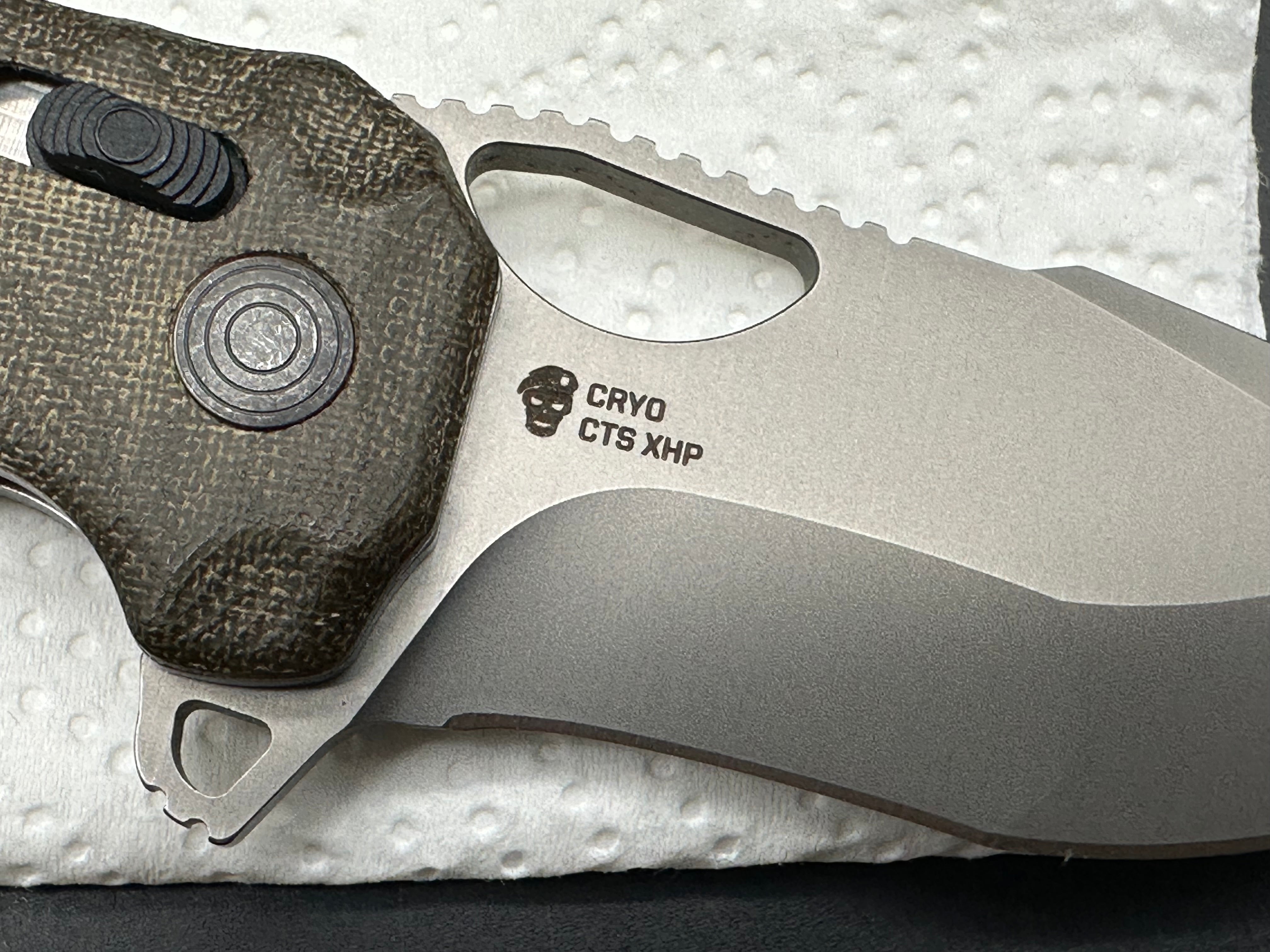 Sog Kiku XR micarta handle/cryo CTS XHP blade