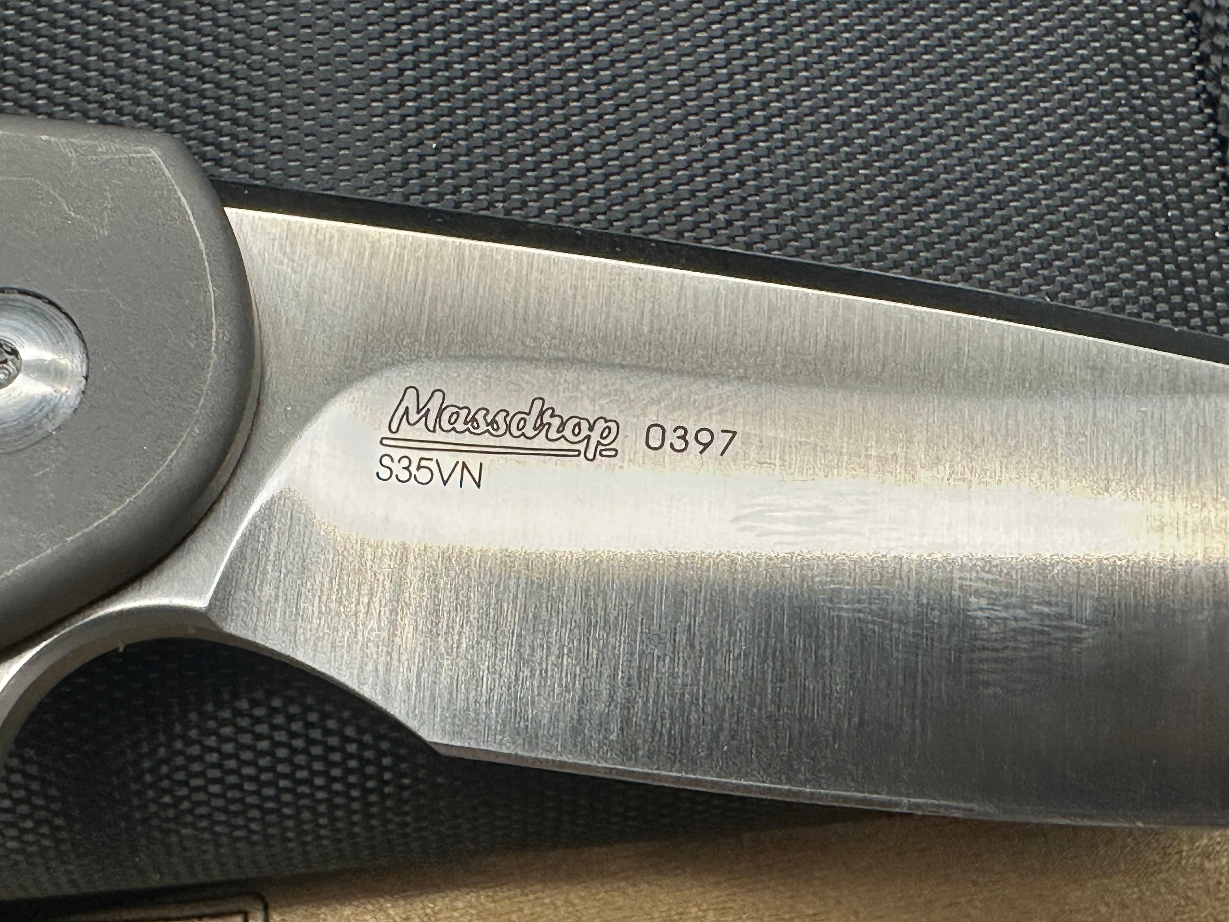 Massdrop Ferrum Forge Crux Titanium handle w/S35VN blade