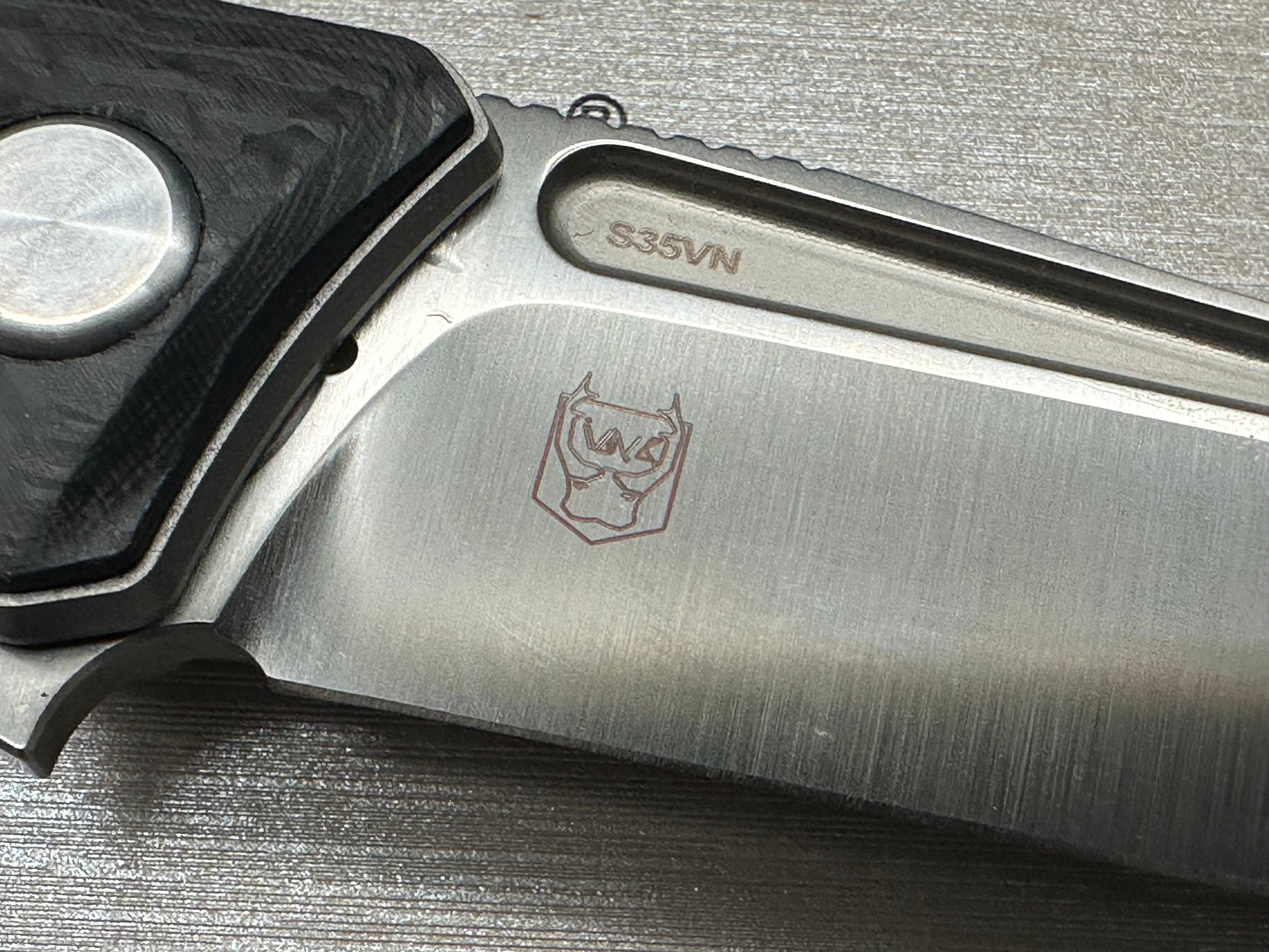Real Steel Lynx CF/Titanium liners handle w/S35VN blade