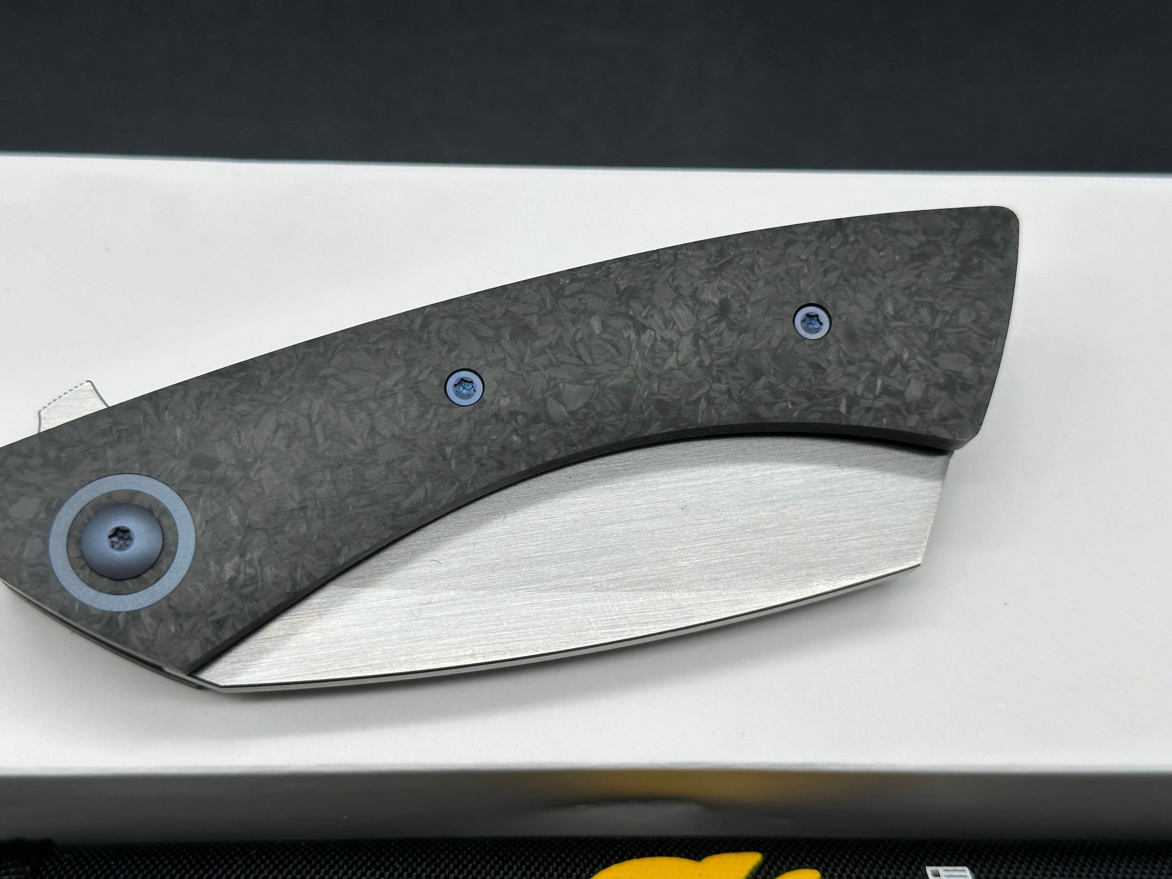 Black Snow Customs Production Opiate Mini: 3.125 inch hand rubbed, sat finish Bohler M390 blade