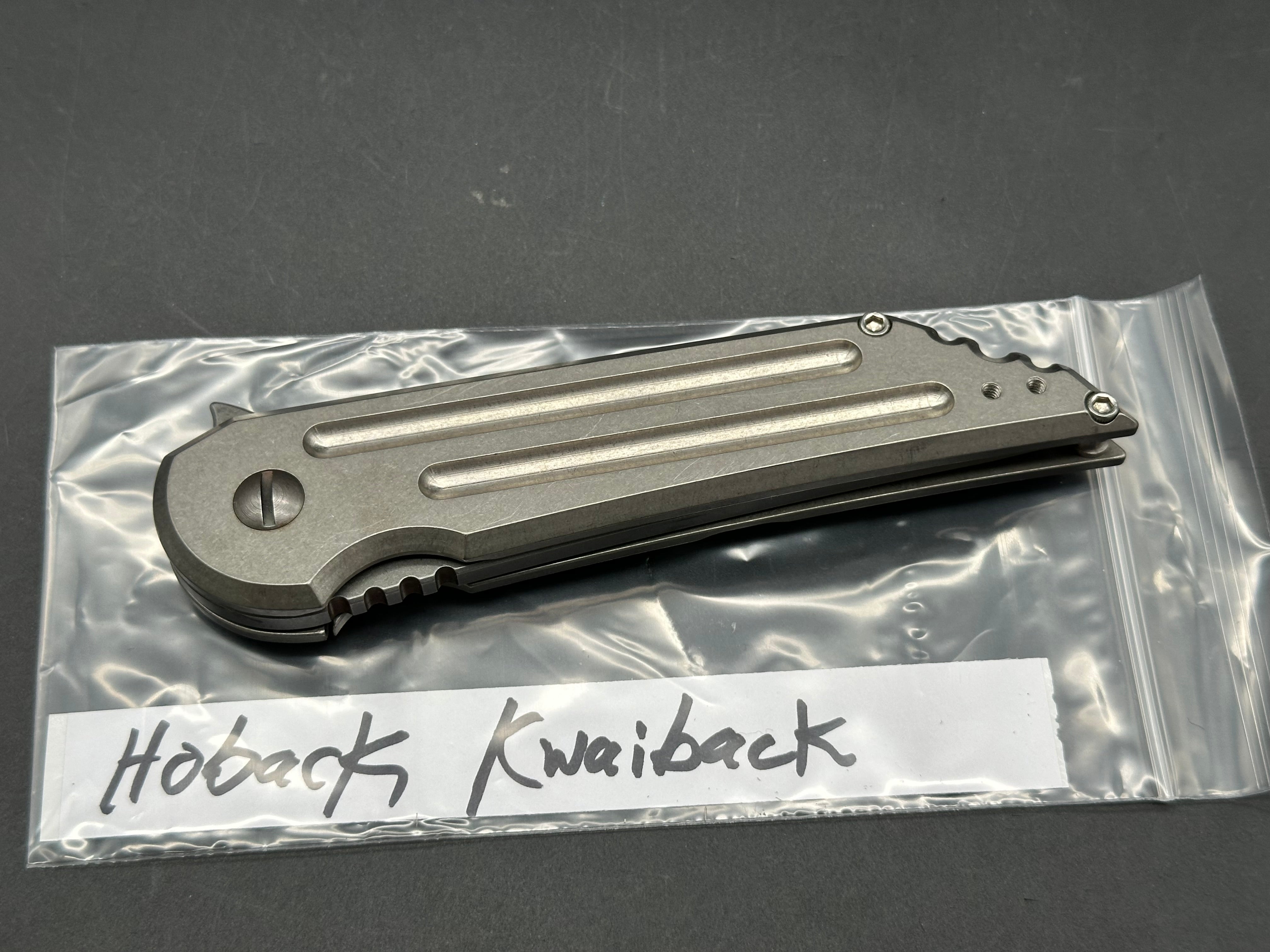 Jake Hoback Kwaiback Titanium handles w/M390 blade