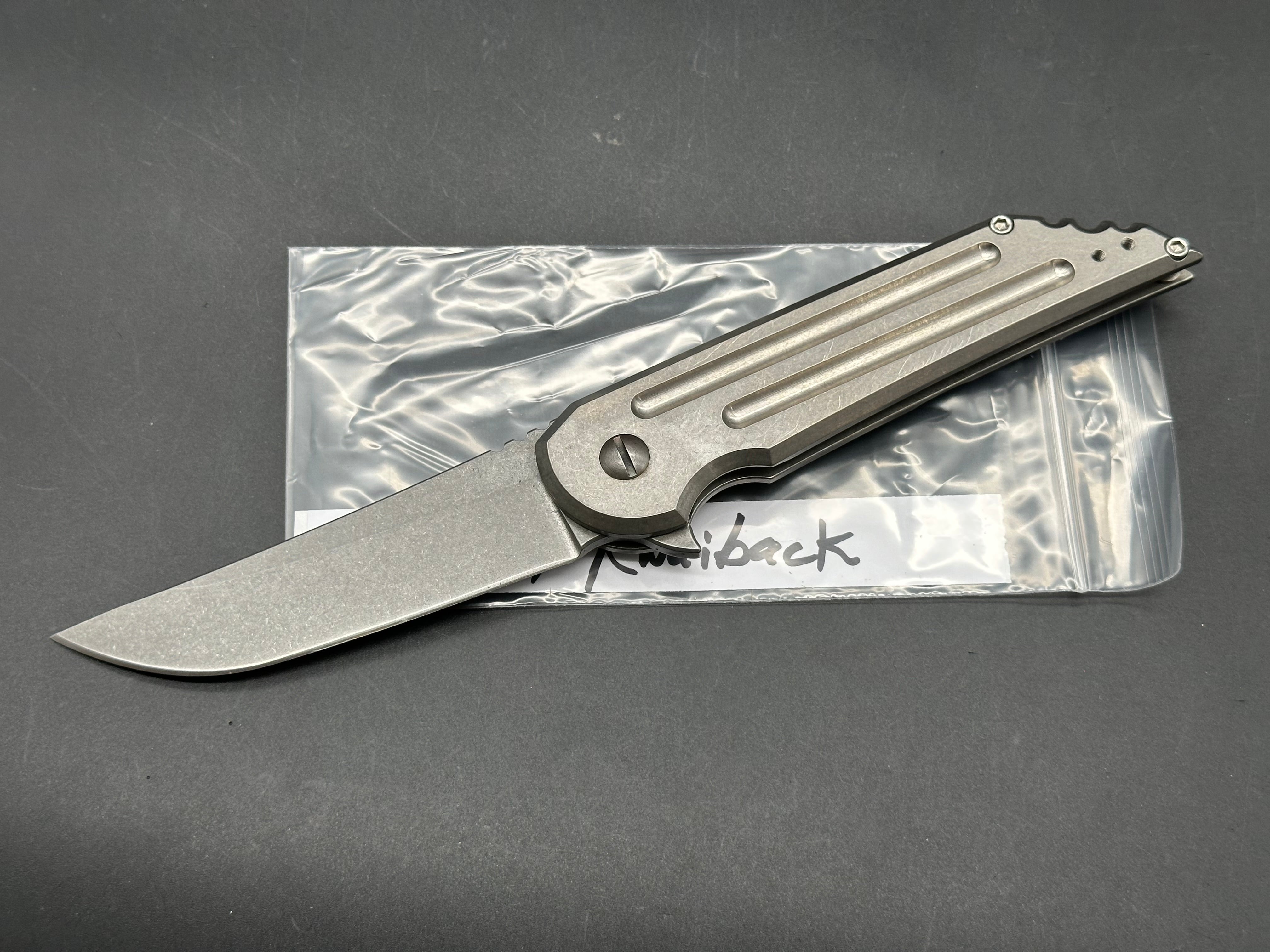 Jake Hoback Kwaiback Titanium handles w/M390 blade