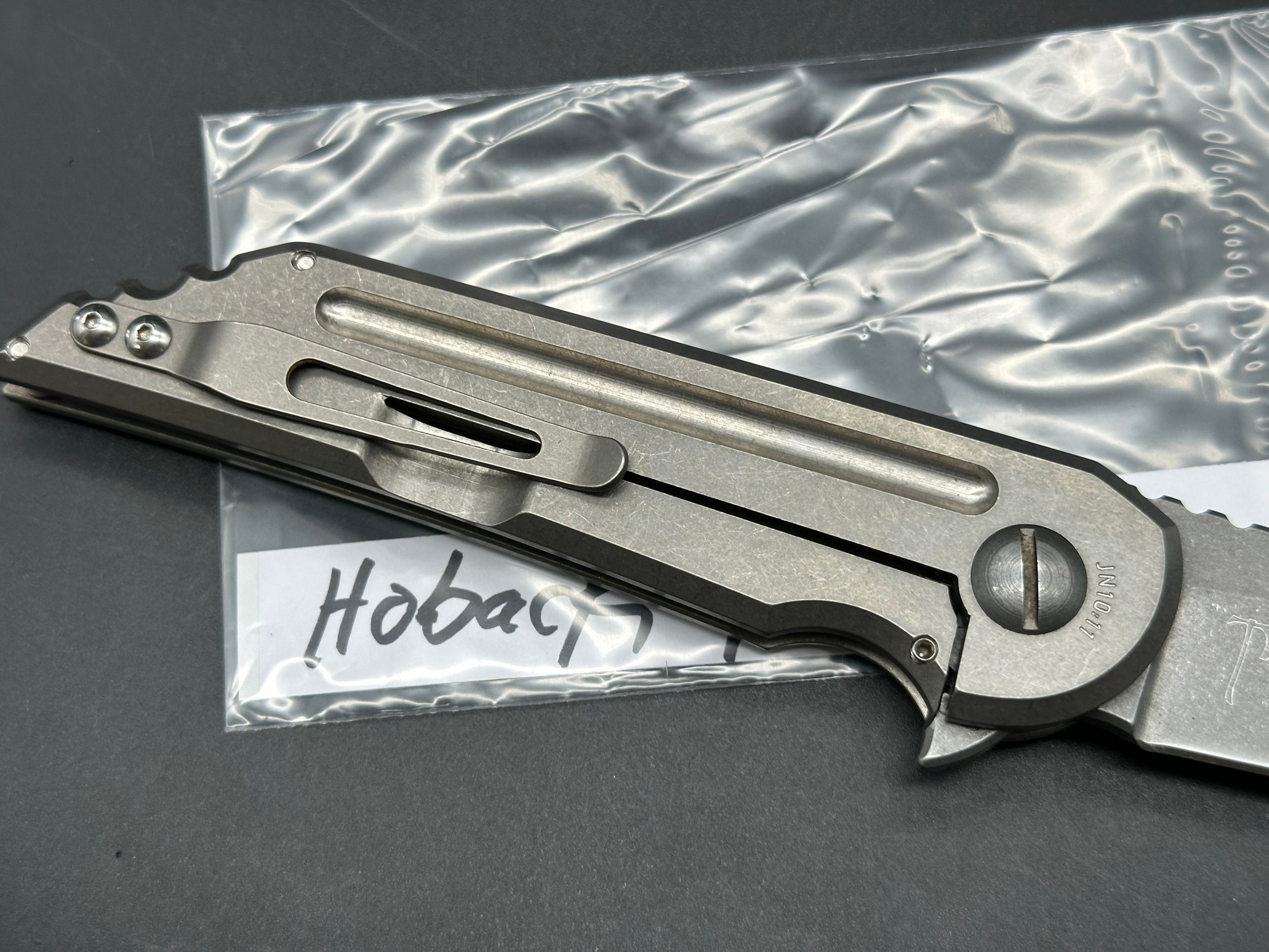 Jake Hoback Kwaiback Titanium handles w/M390 blade