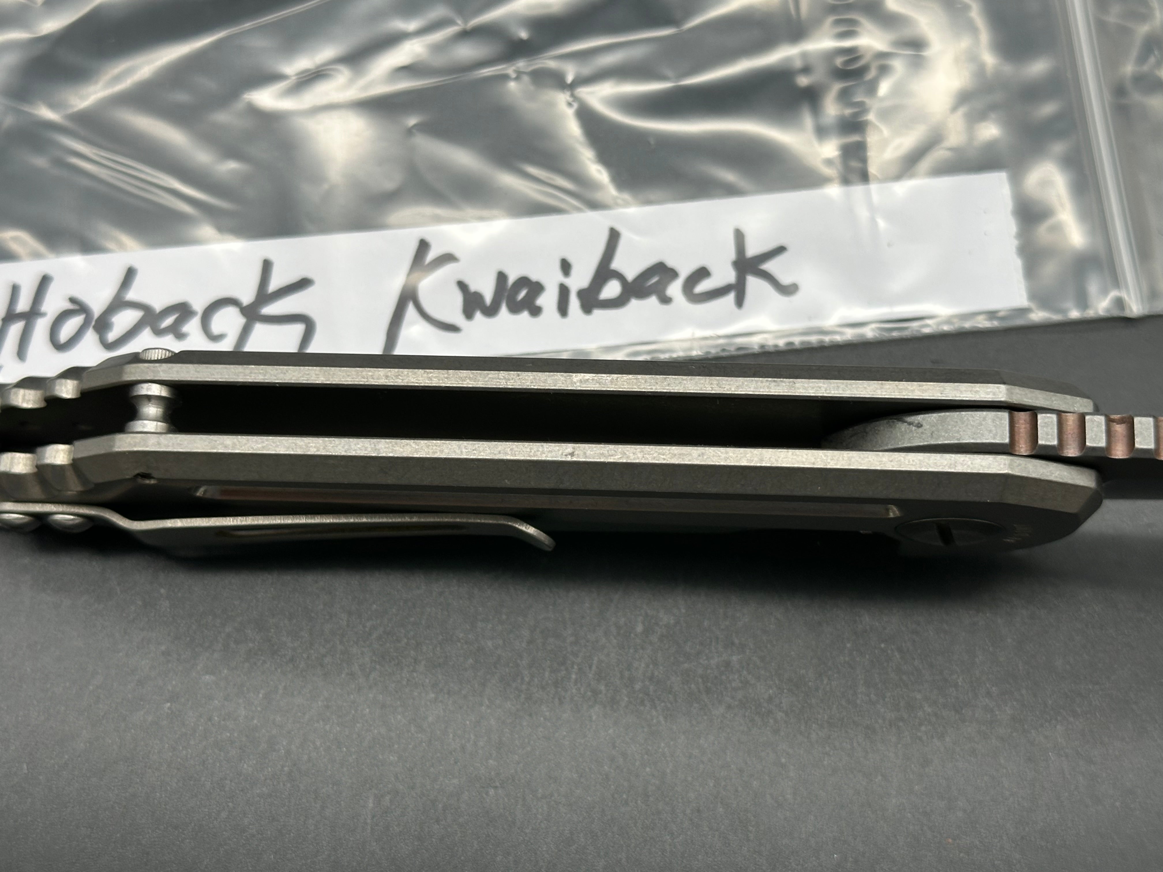 Jake Hoback Kwaiback Titanium handles w/M390 blade