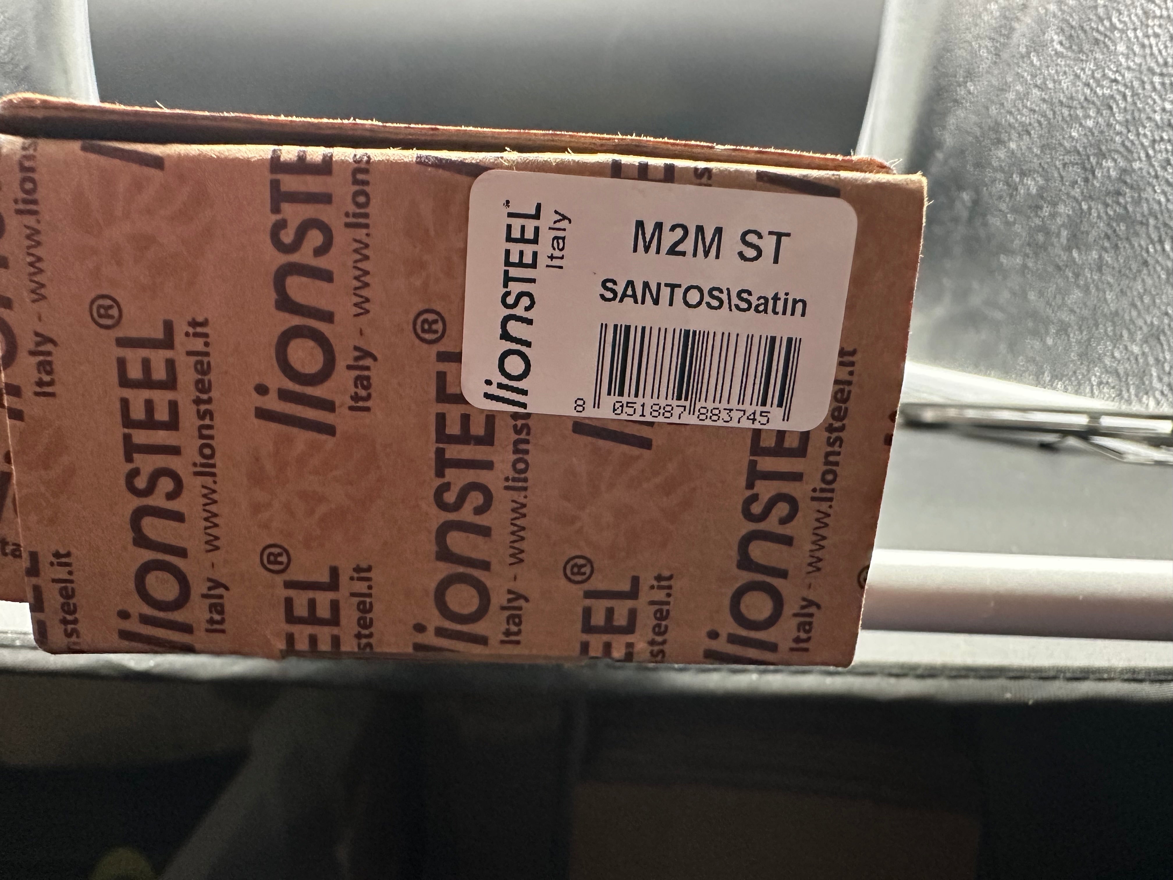 LionSteel M2M Fixed Blade Knife Santos Wood (3.5" Satin M390)