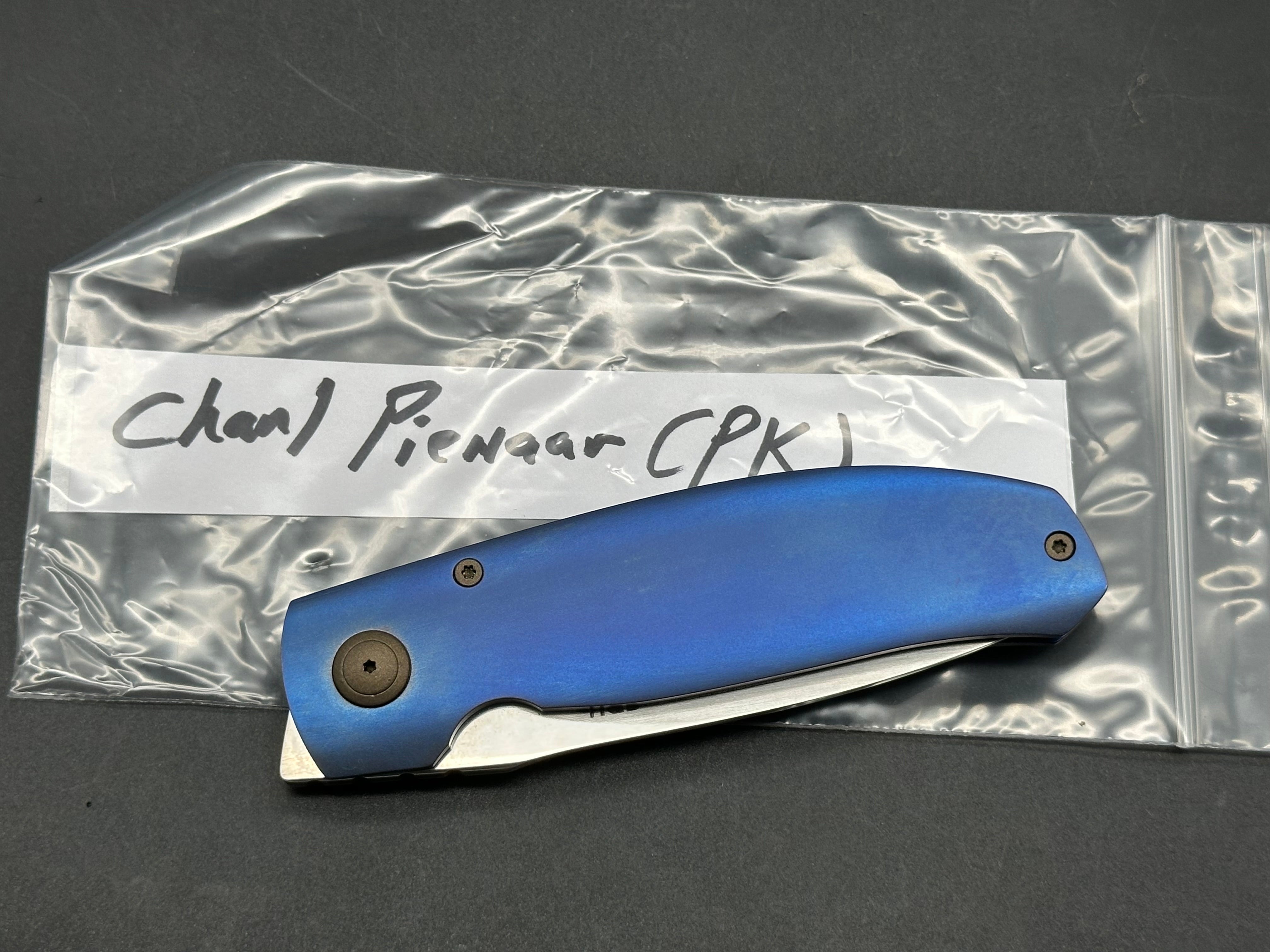 Charl Pienaar CPK1 Front flipper titanium scales w/M390 blade