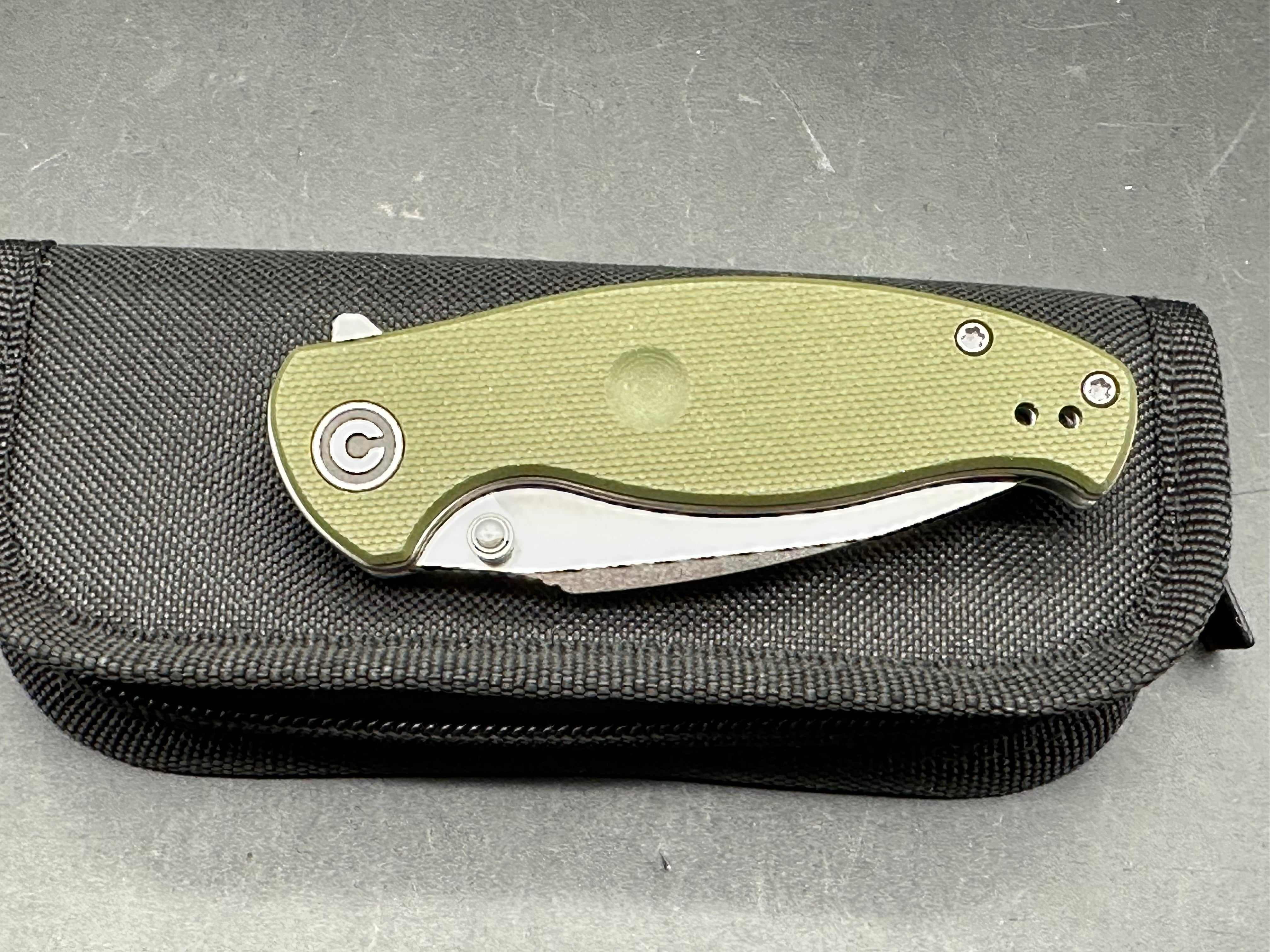 Civivi Scintilla (Blade HQ Exclusive), 2.75" D2 Stonewash Blade with Textured OD Green G10 Scales