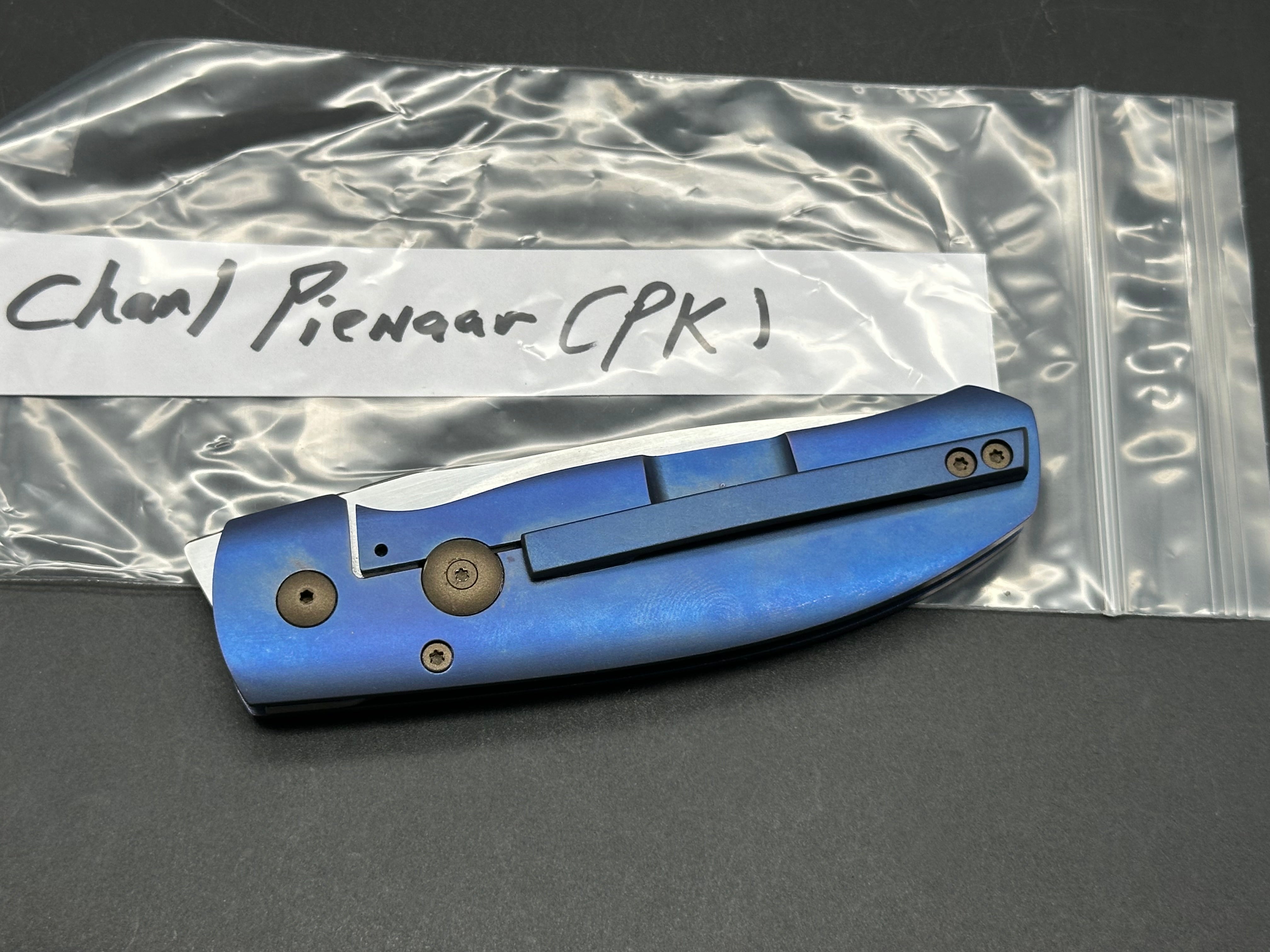 Charl Pienaar CPK1 Front flipper titanium scales w/M390 blade