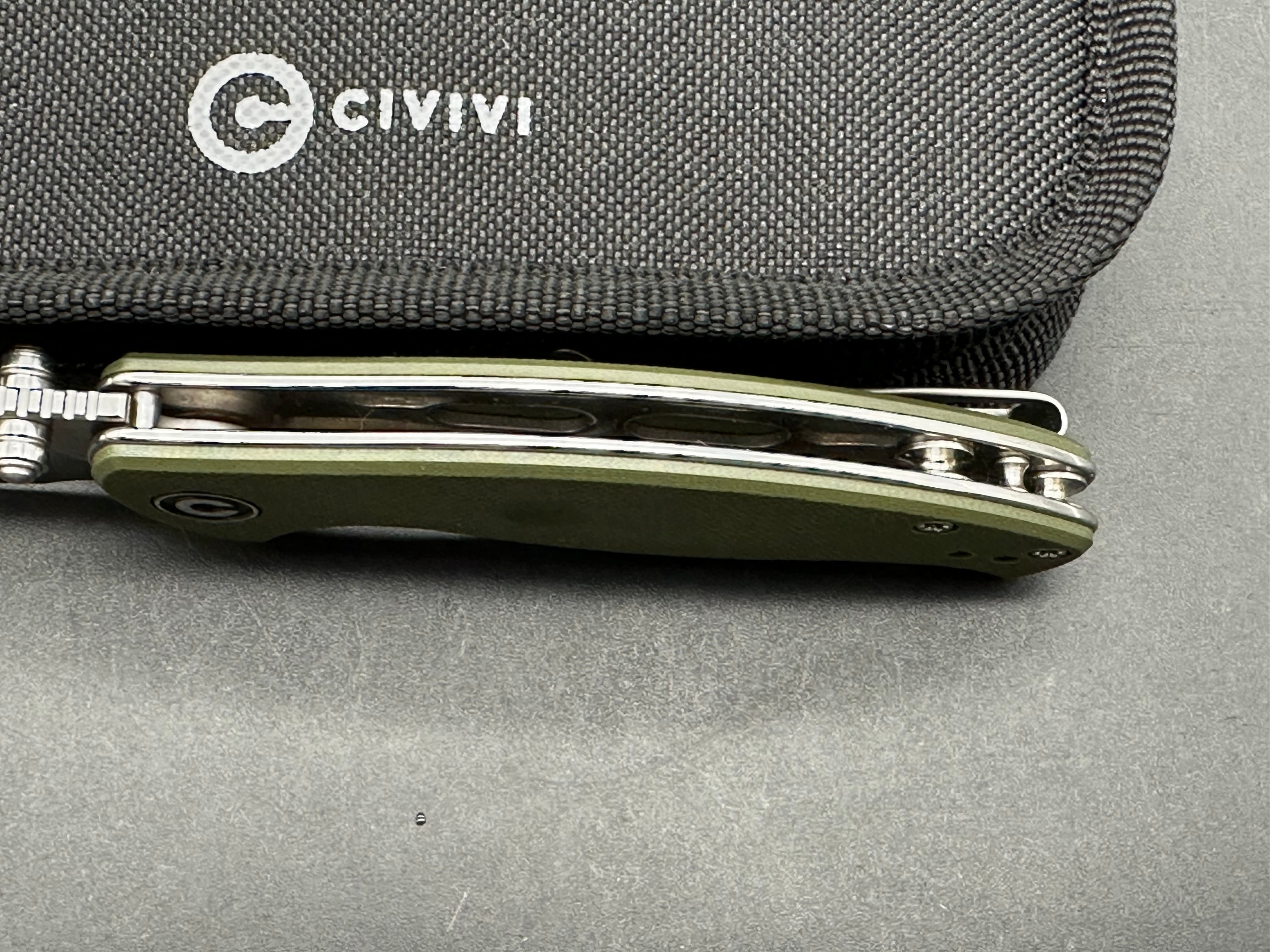 Civivi Scintilla (Blade HQ Exclusive), 2.75" D2 Stonewash Blade with Textured OD Green G10 Scales