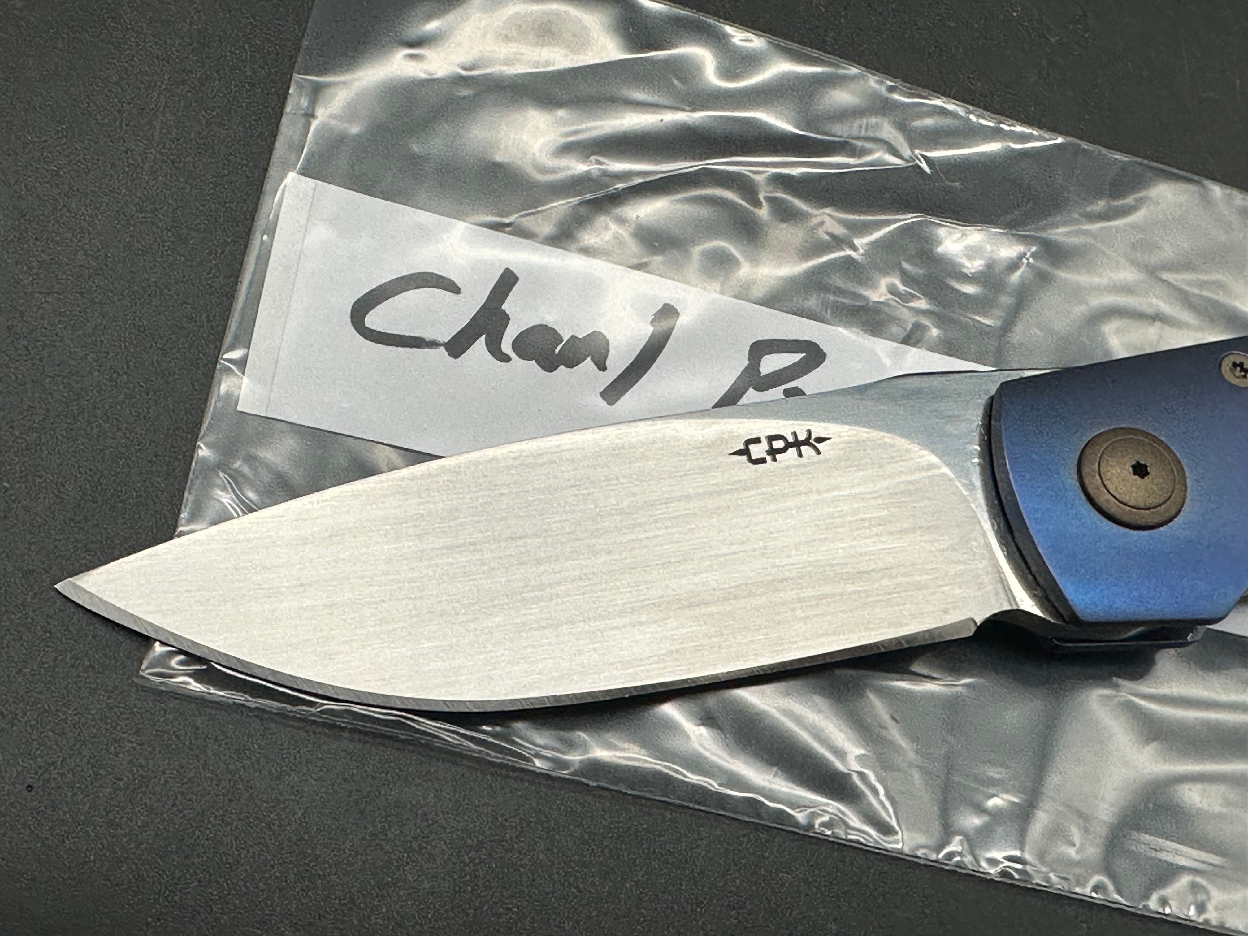 Charl Pienaar CPK1 Front flipper titanium scales w/M390 blade