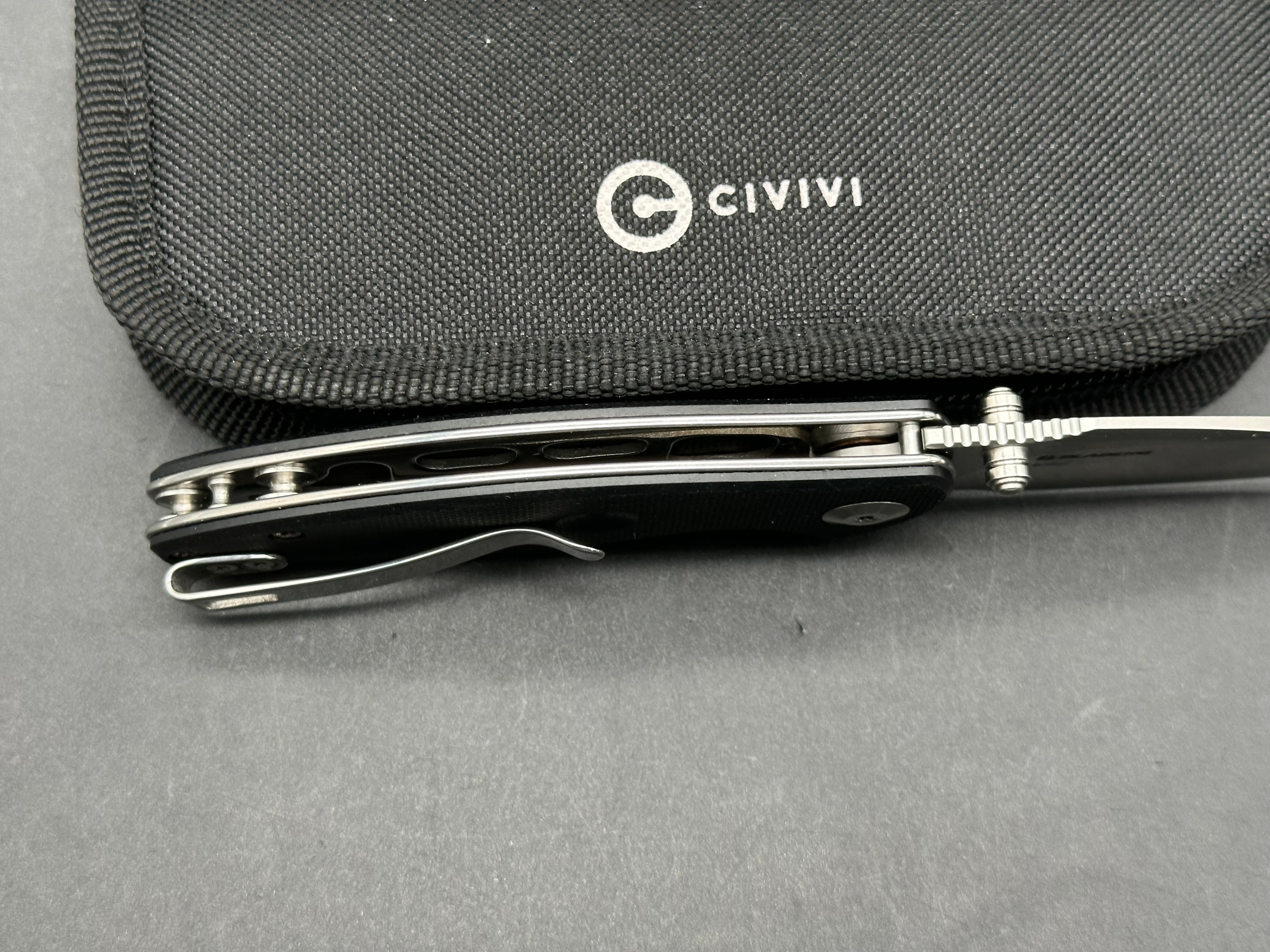 Civivi Scintilla (Blade HQ Exclusive), 2.75" D2 Stonewash Blade with Textured Black G10 Scales