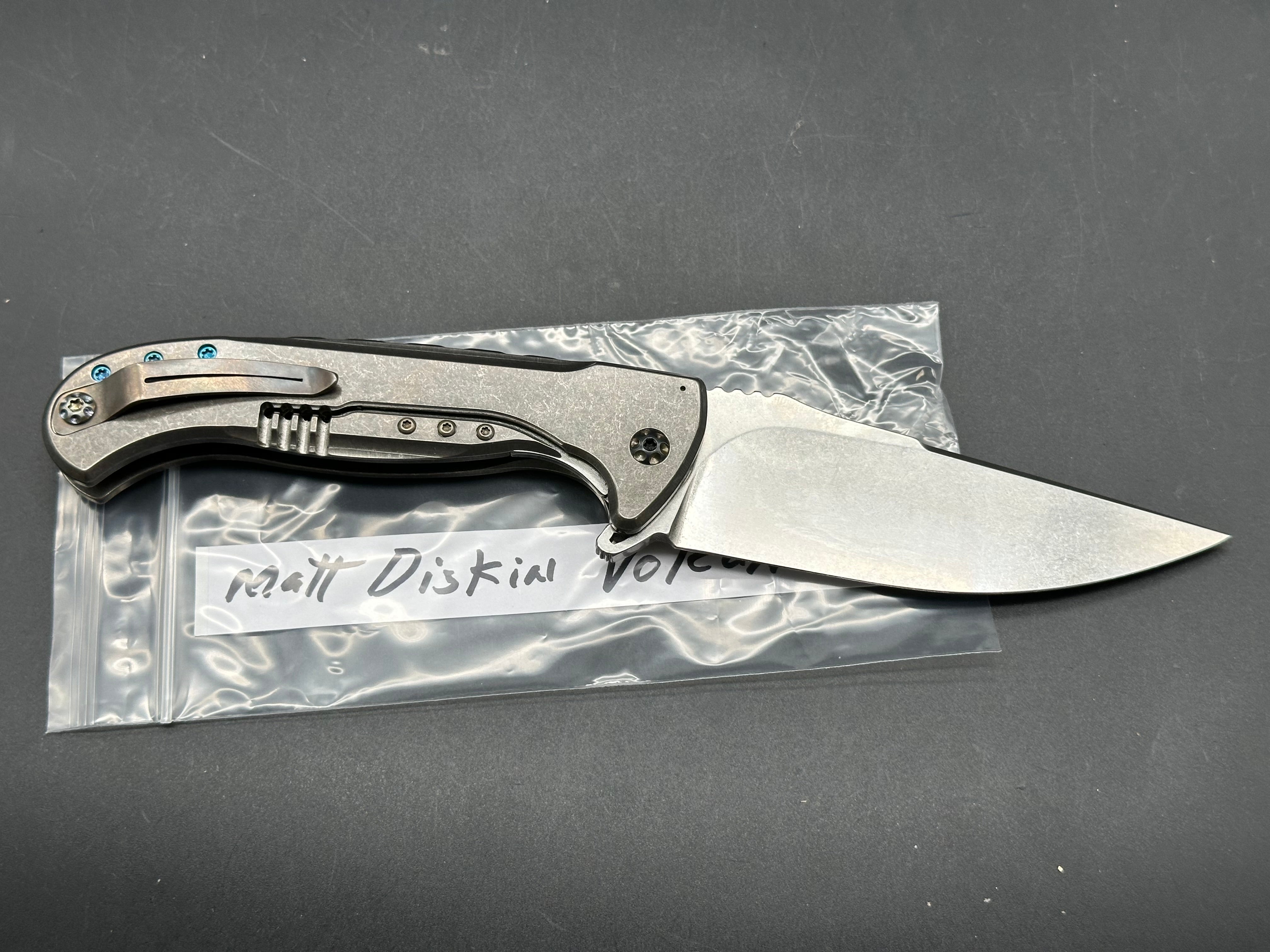 Matt Diskin Volcan Titanium handle w/M390 blade