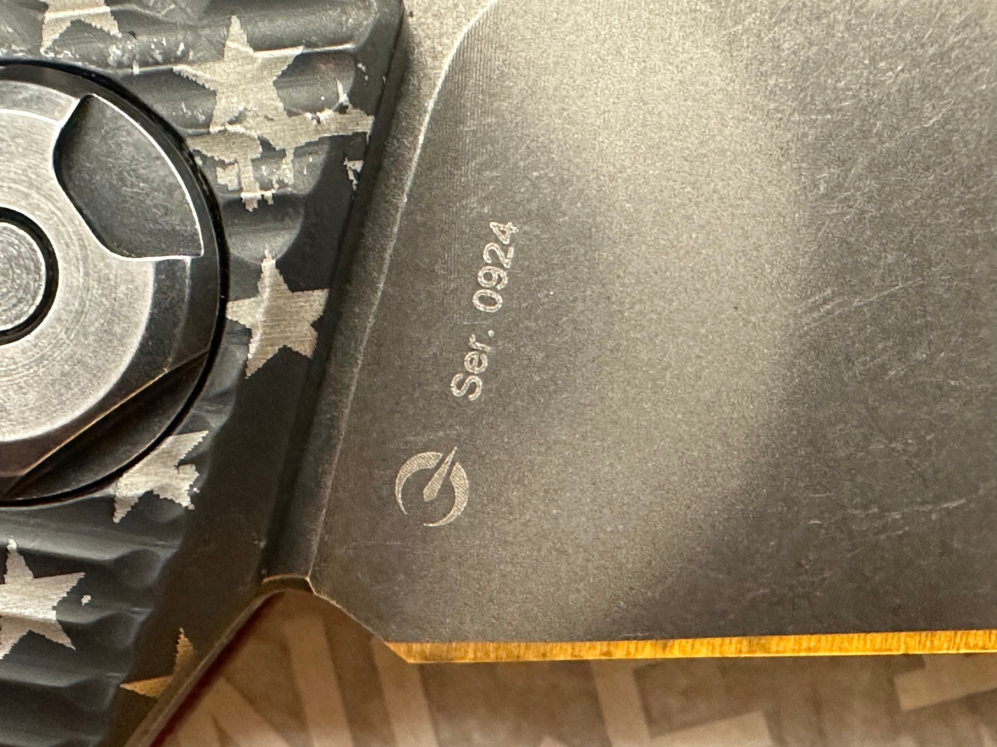 Zero Tolerance ZT0308BLKTS Battle Stars & Stripes Custom with Red Micarta Scale by LMF Knife