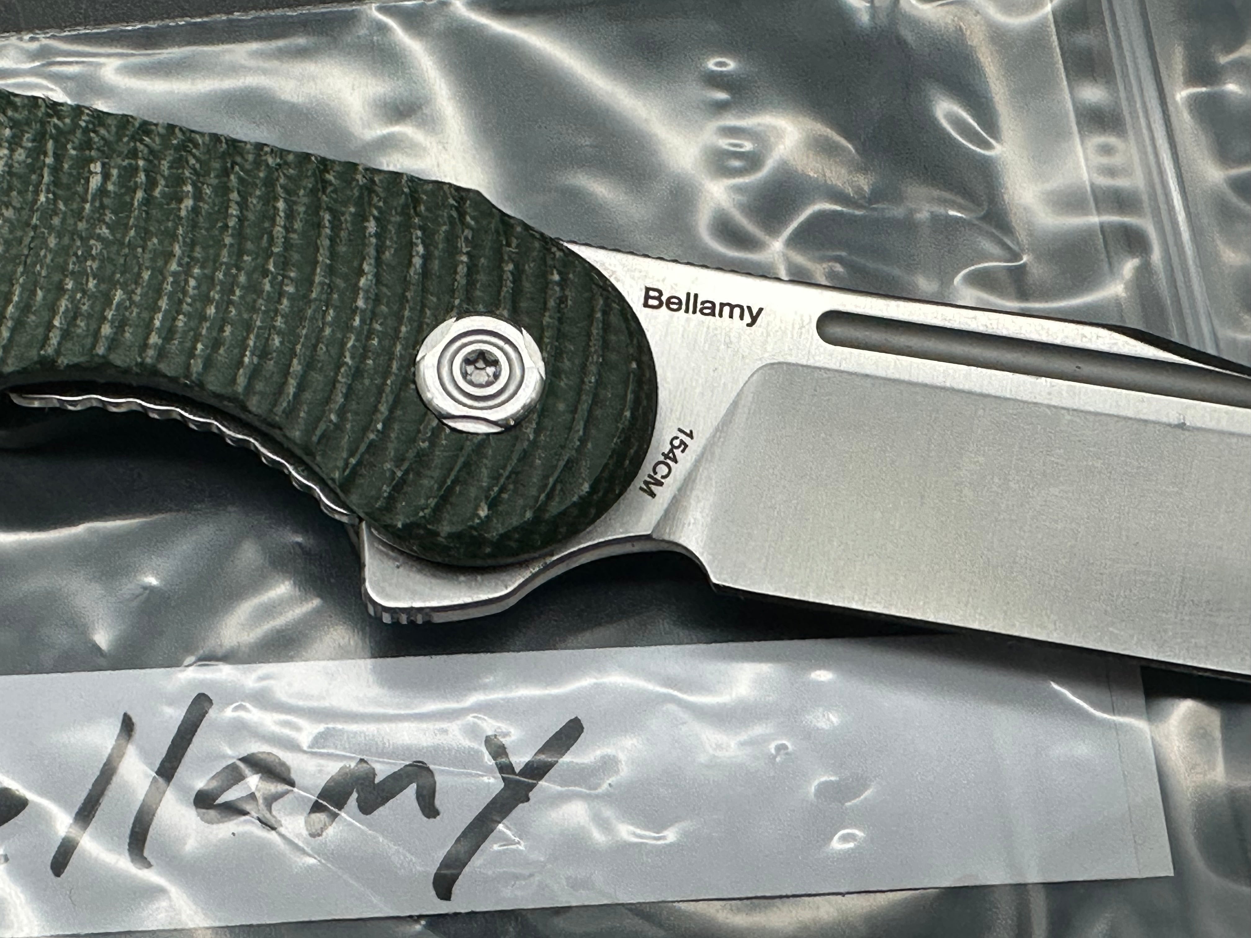 Vosteed Bellamy Green Micarta handle w/154CM blade
