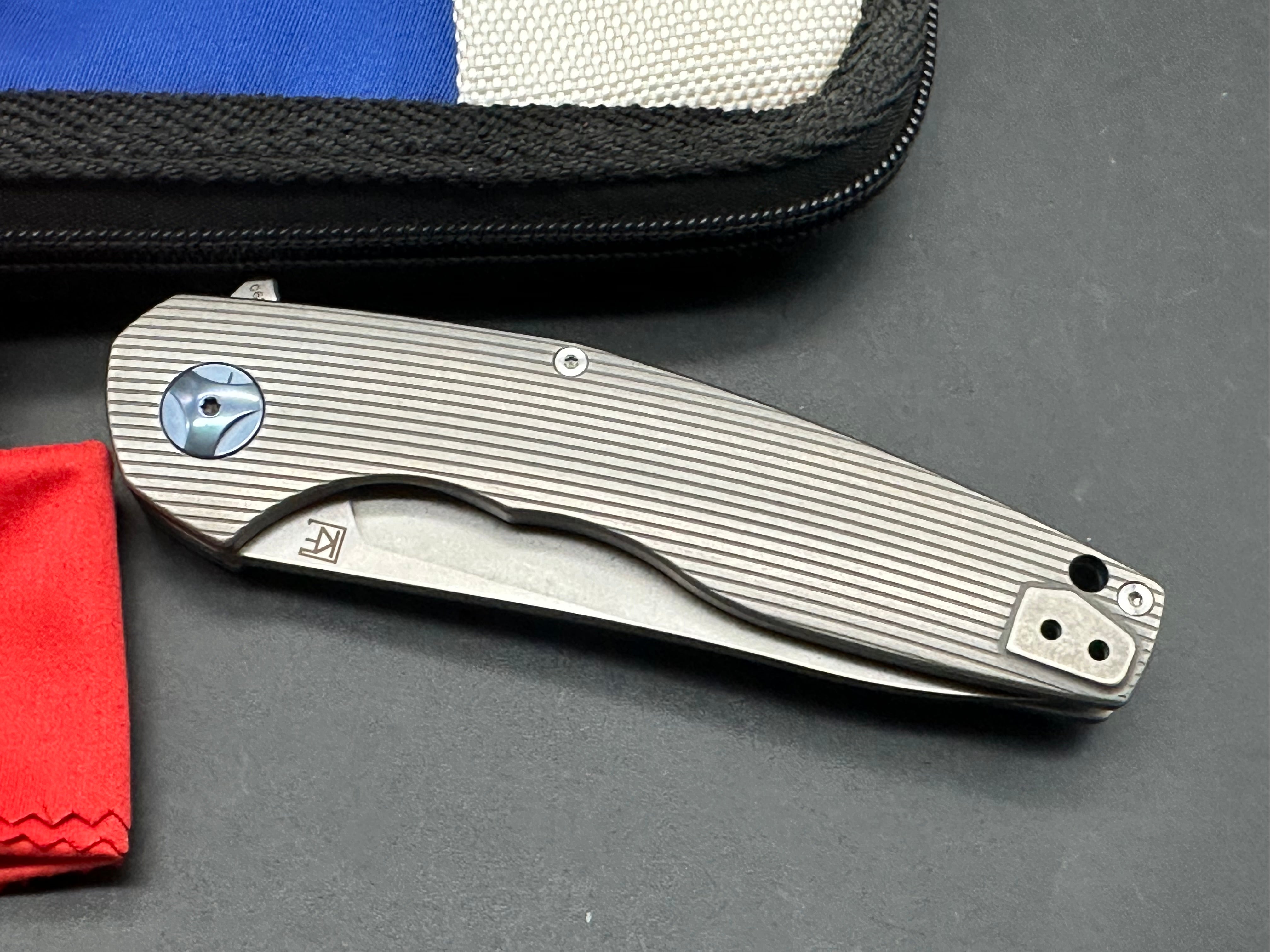 Custom Knife Factory S.S.E Titanium handle w/M390 blade