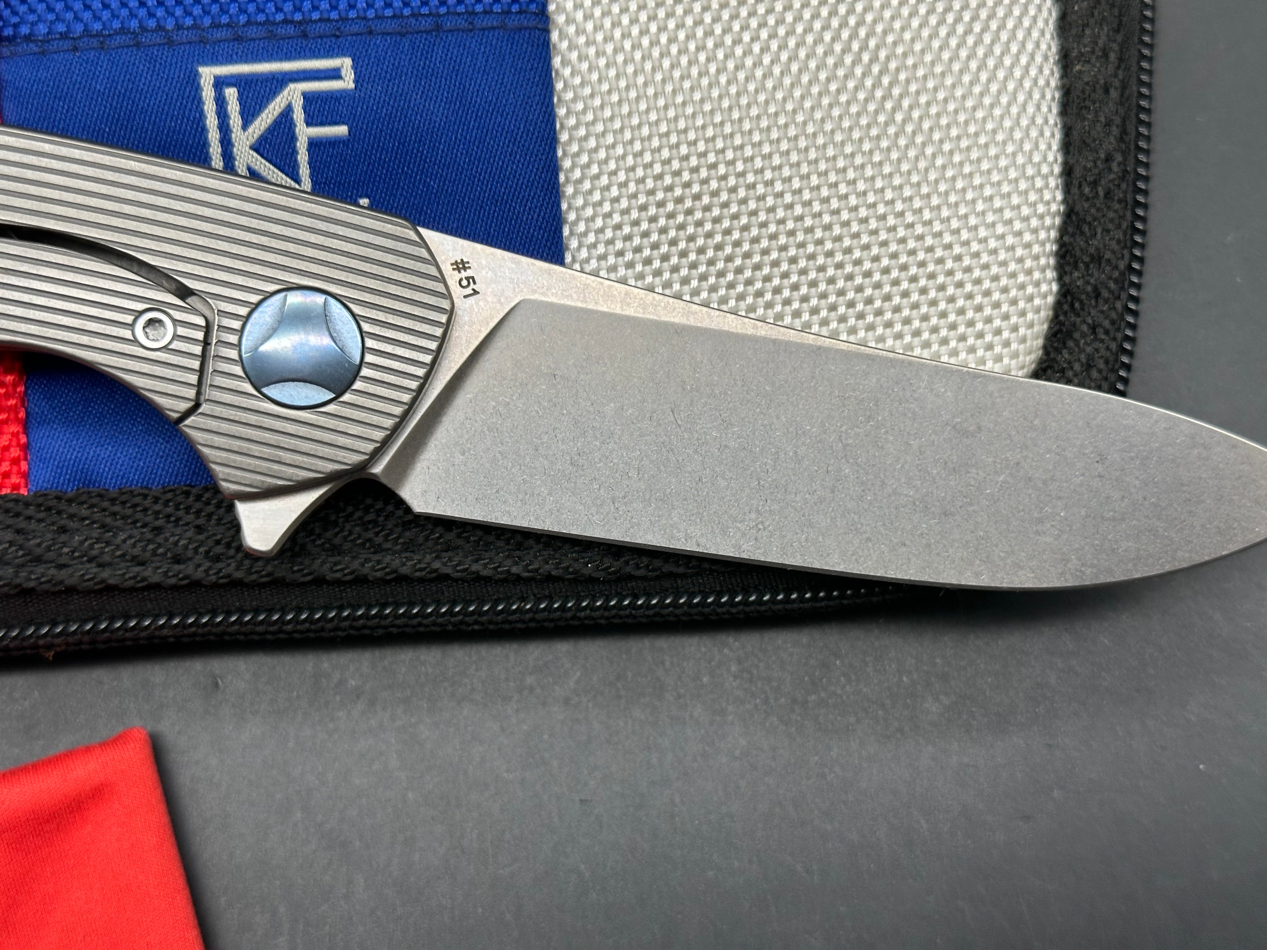 Custom Knife Factory S.S.E Titanium handle w/M390 blade