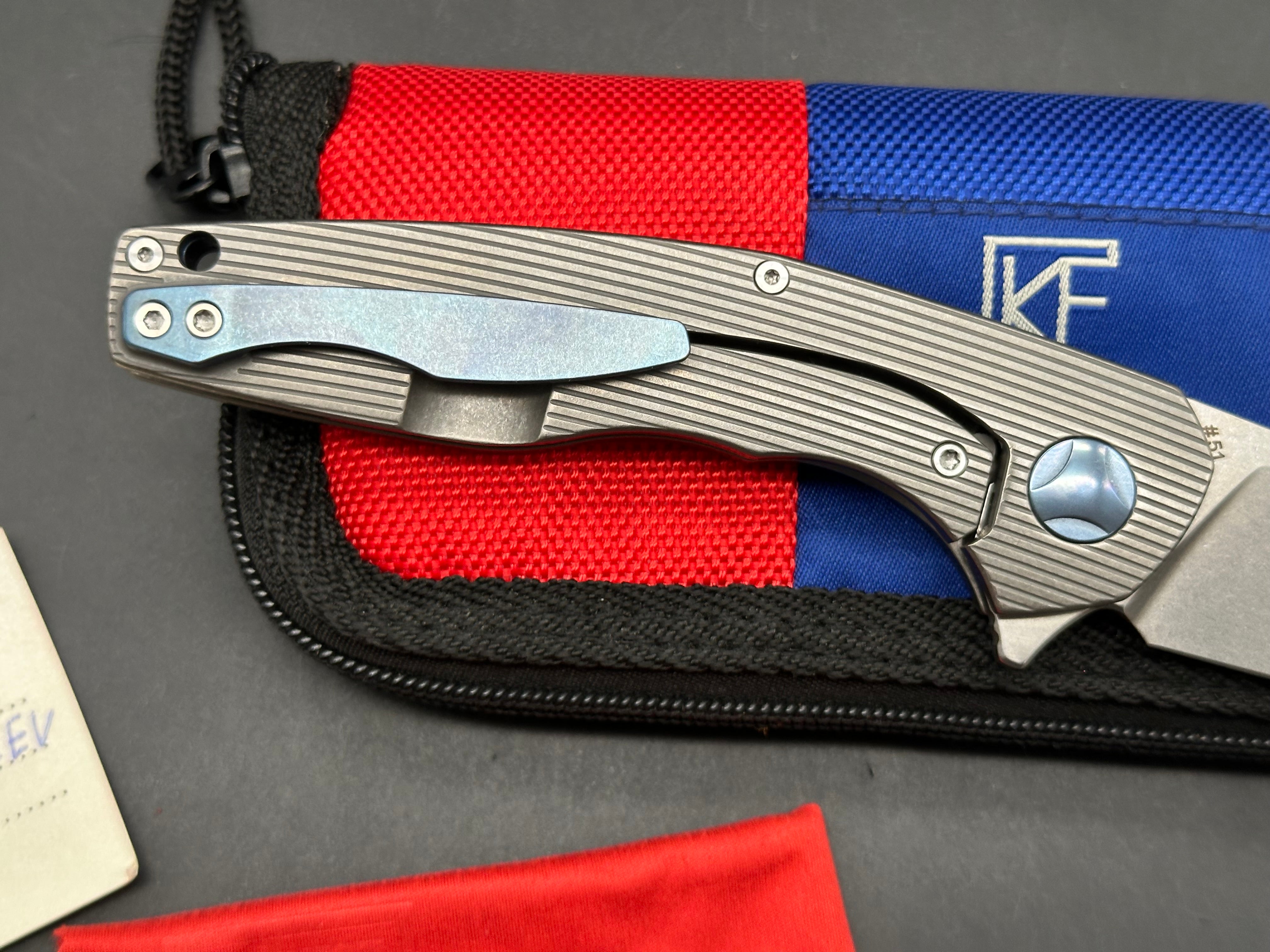 Custom Knife Factory S.S.E Titanium handle w/M390 blade