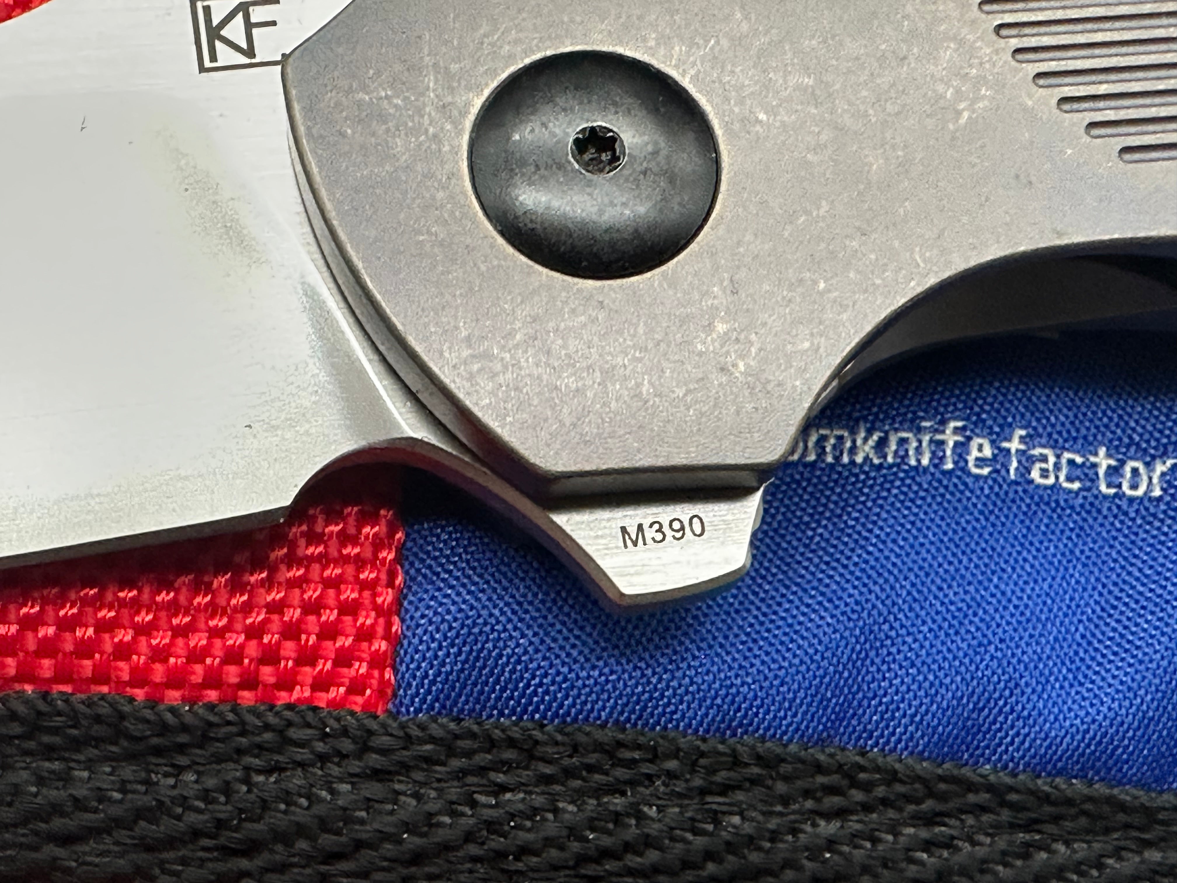 Custom Knife Factory Baugi ti handle w/M390 blade