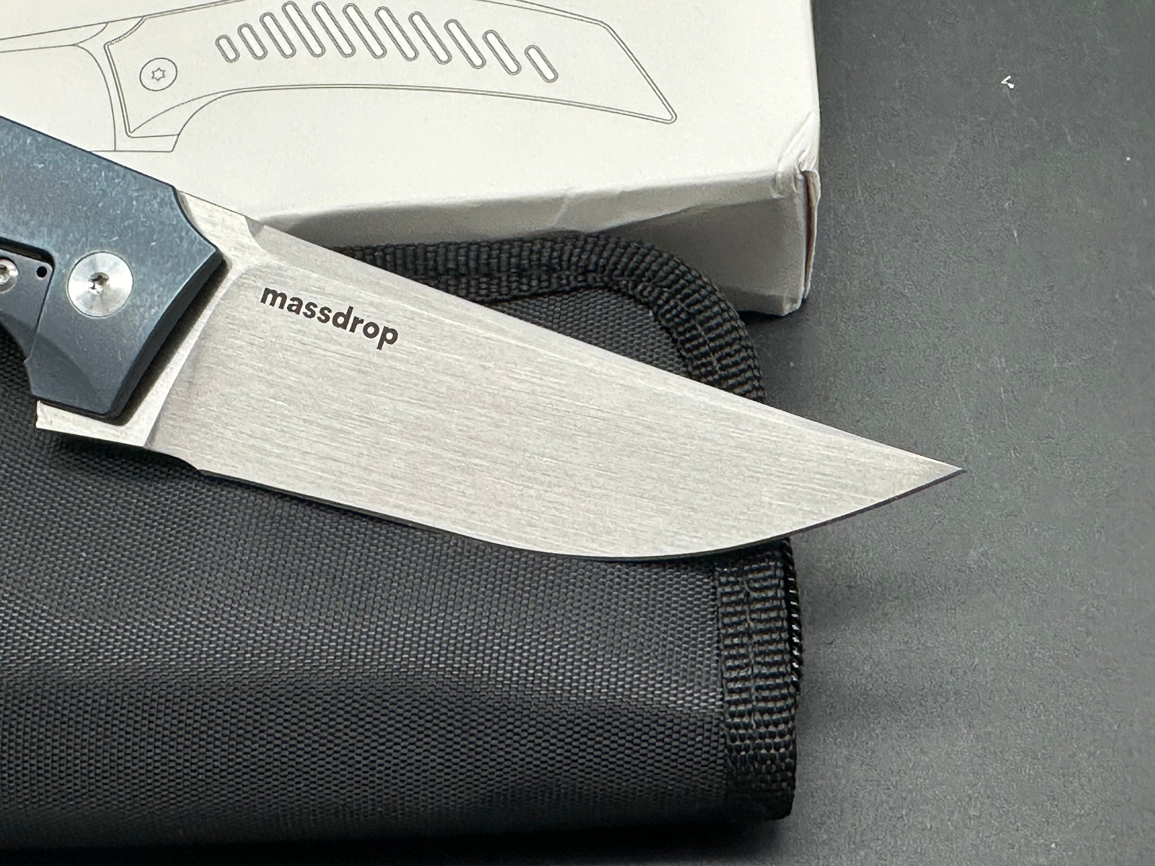 Massdrop Heat Seeker Blue titanium handle w/RWL34 blade