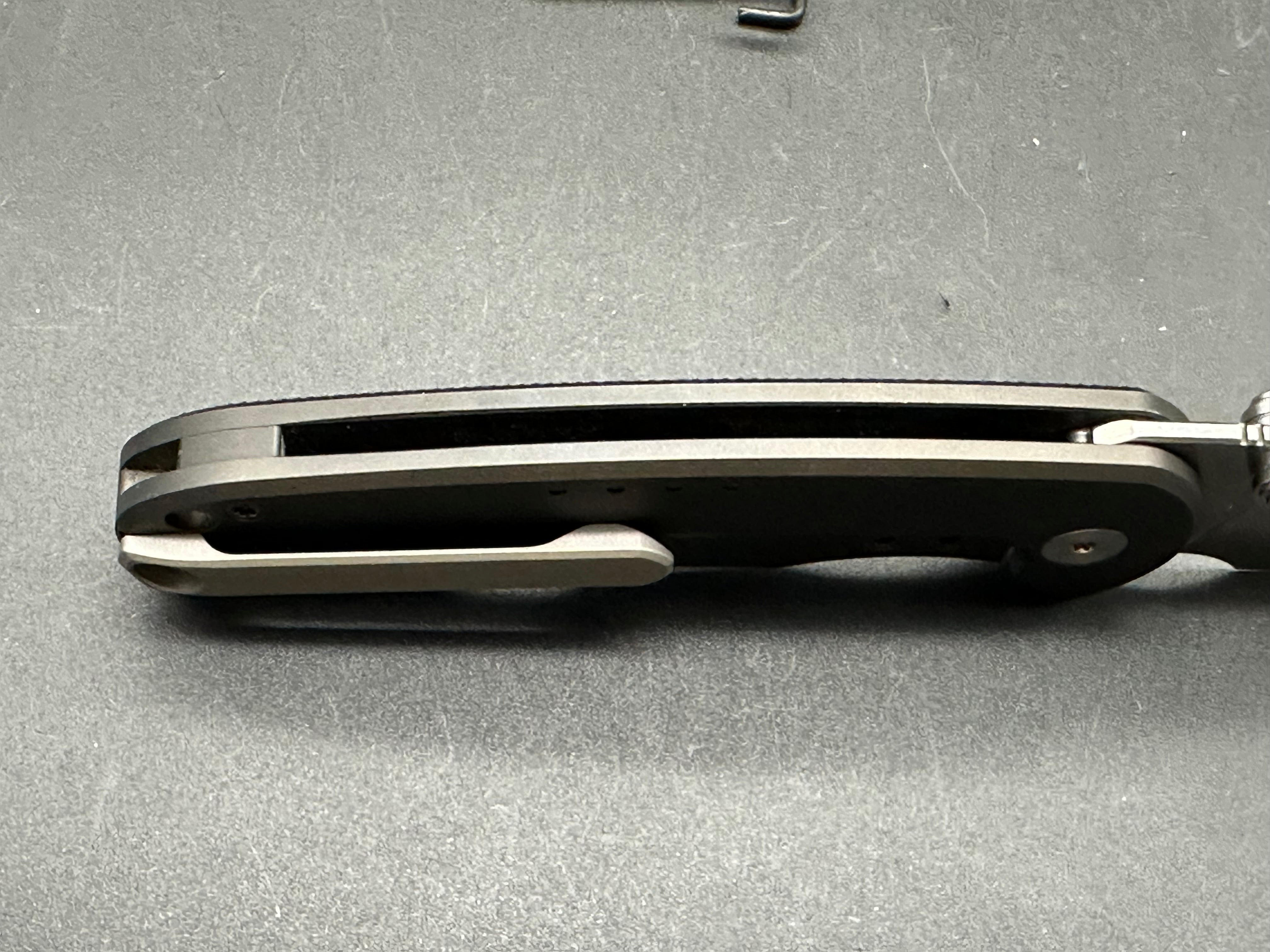 Quiet Carry The Drift stonewashed Vanax superclean blade knurled titanium handle