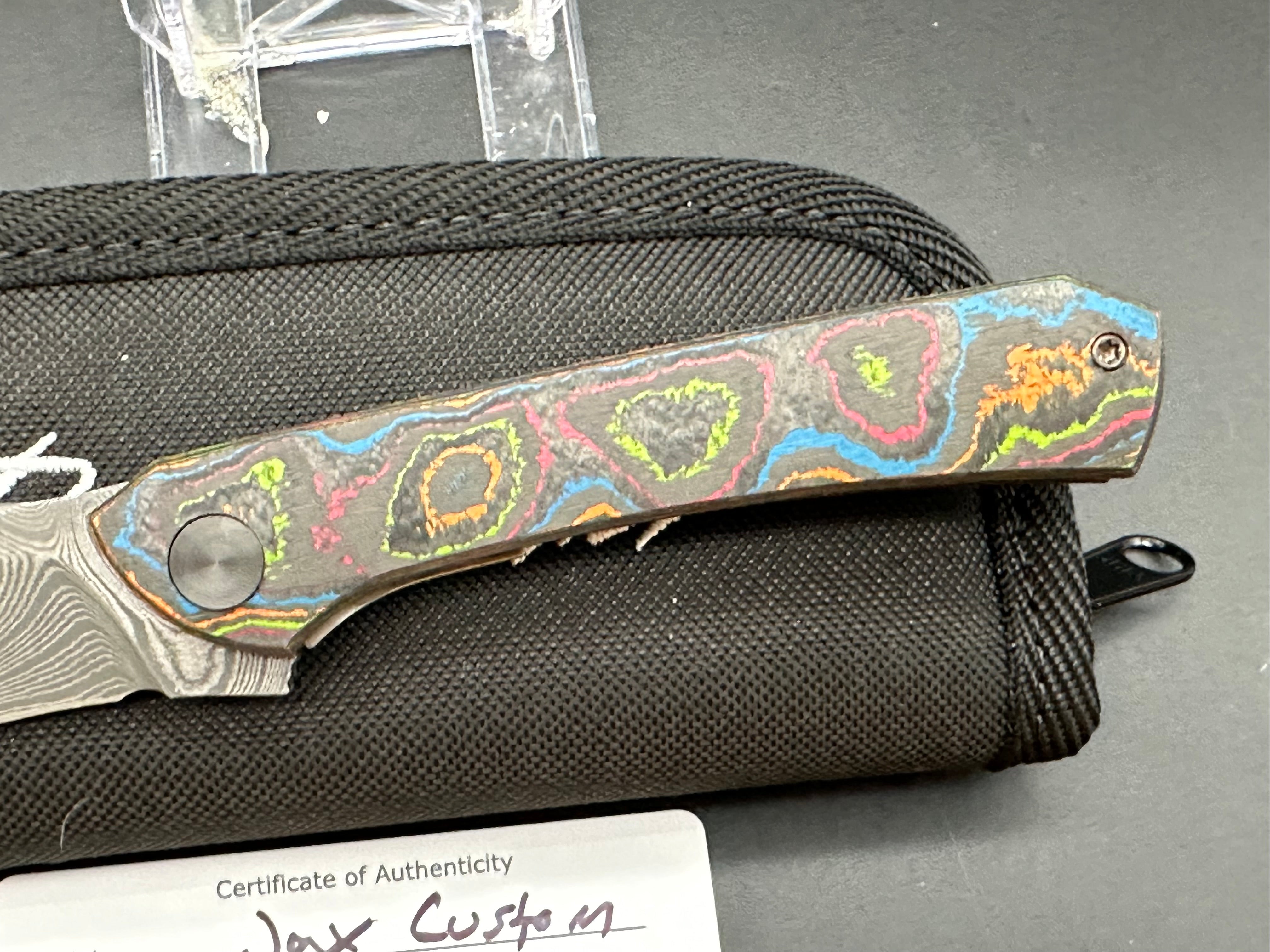 Dan Carrahar Jax Custom 80's Camo Carbon and Nichols Wavepool Damascus
