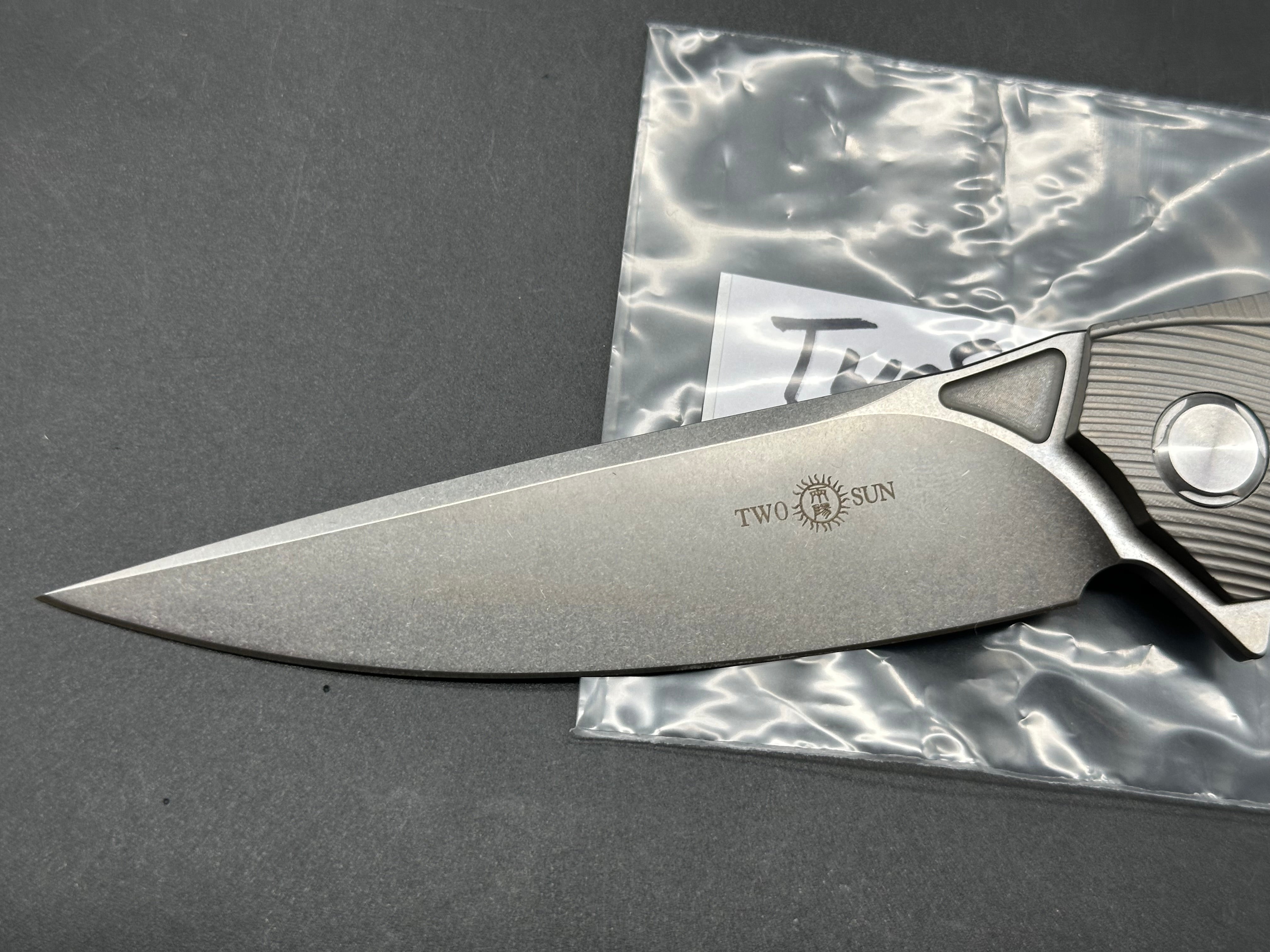 TwoSun TS81 titanium/CF scales w/M390 blade