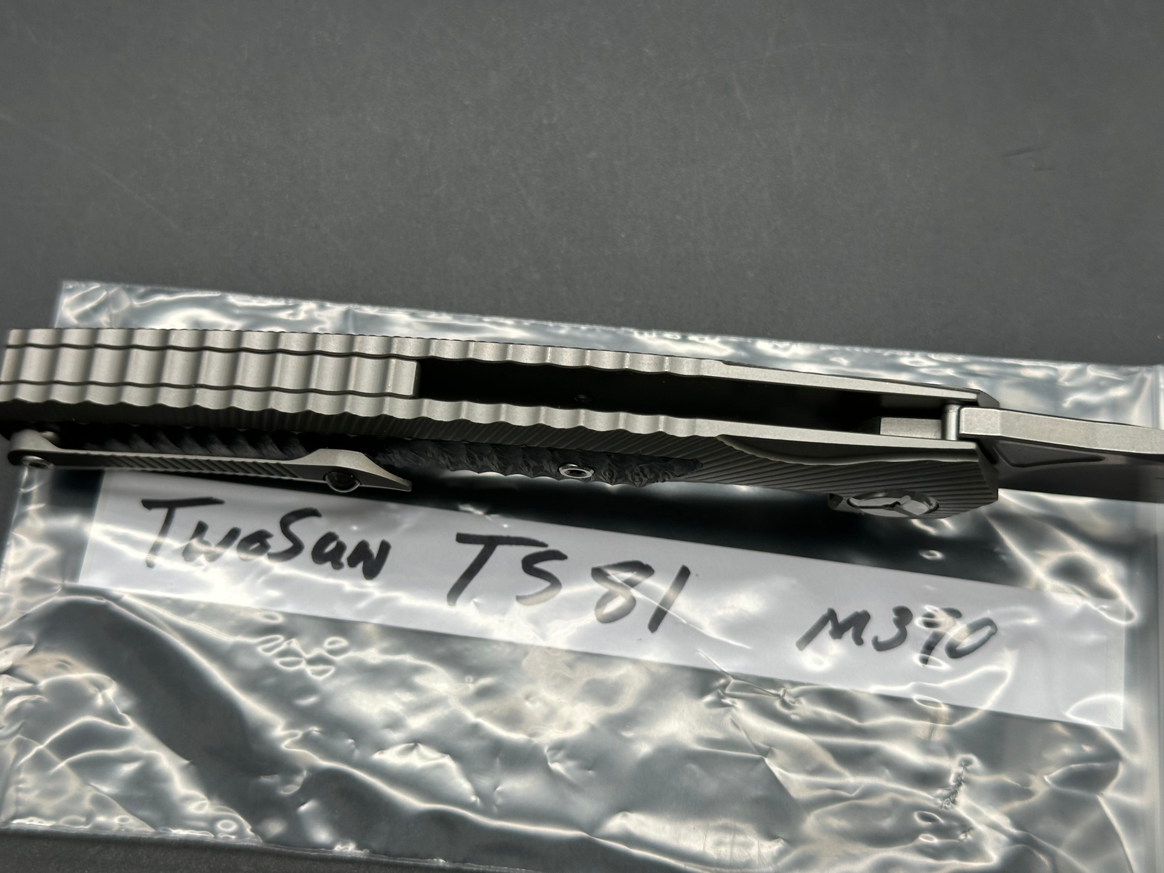 TwoSun TS81 titanium/CF scales w/M390 blade