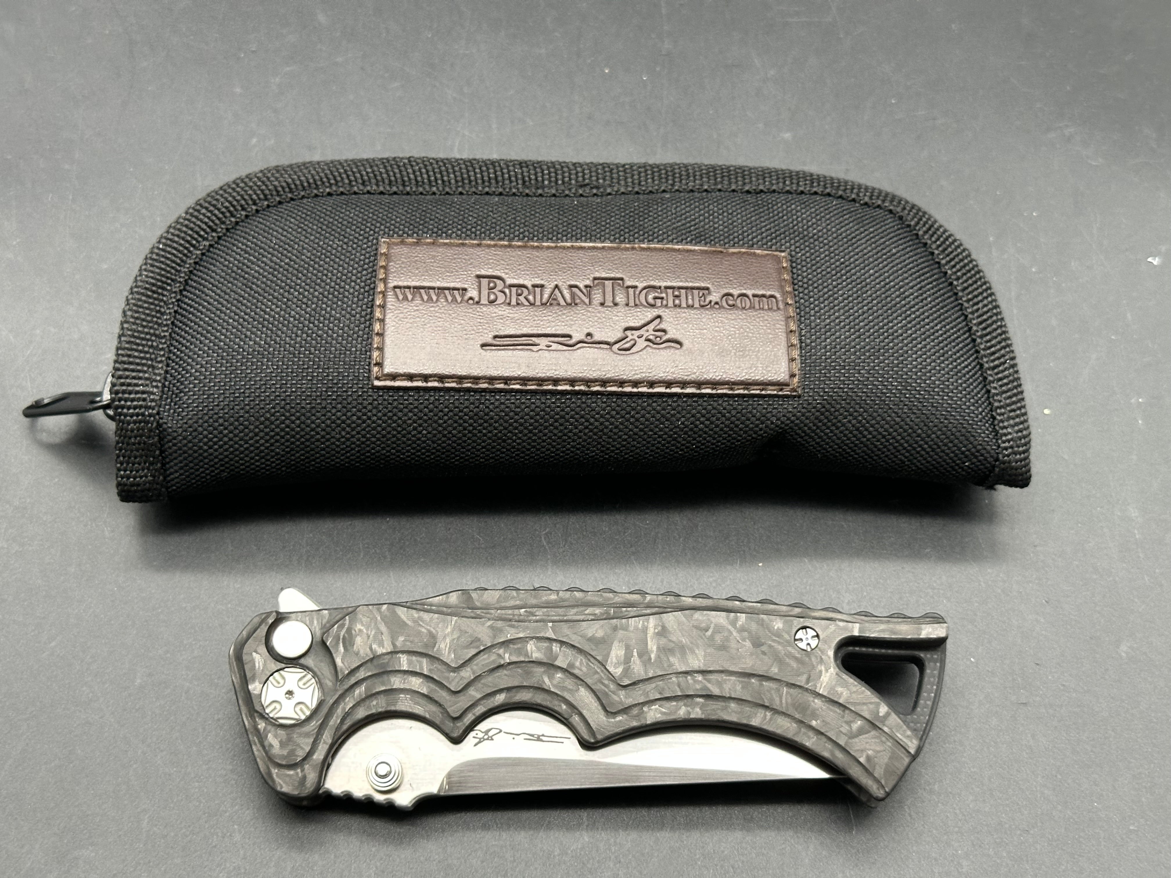 Brian Tighe Tighe Fighter Carbon Fiber scales w/RWL34 Blade