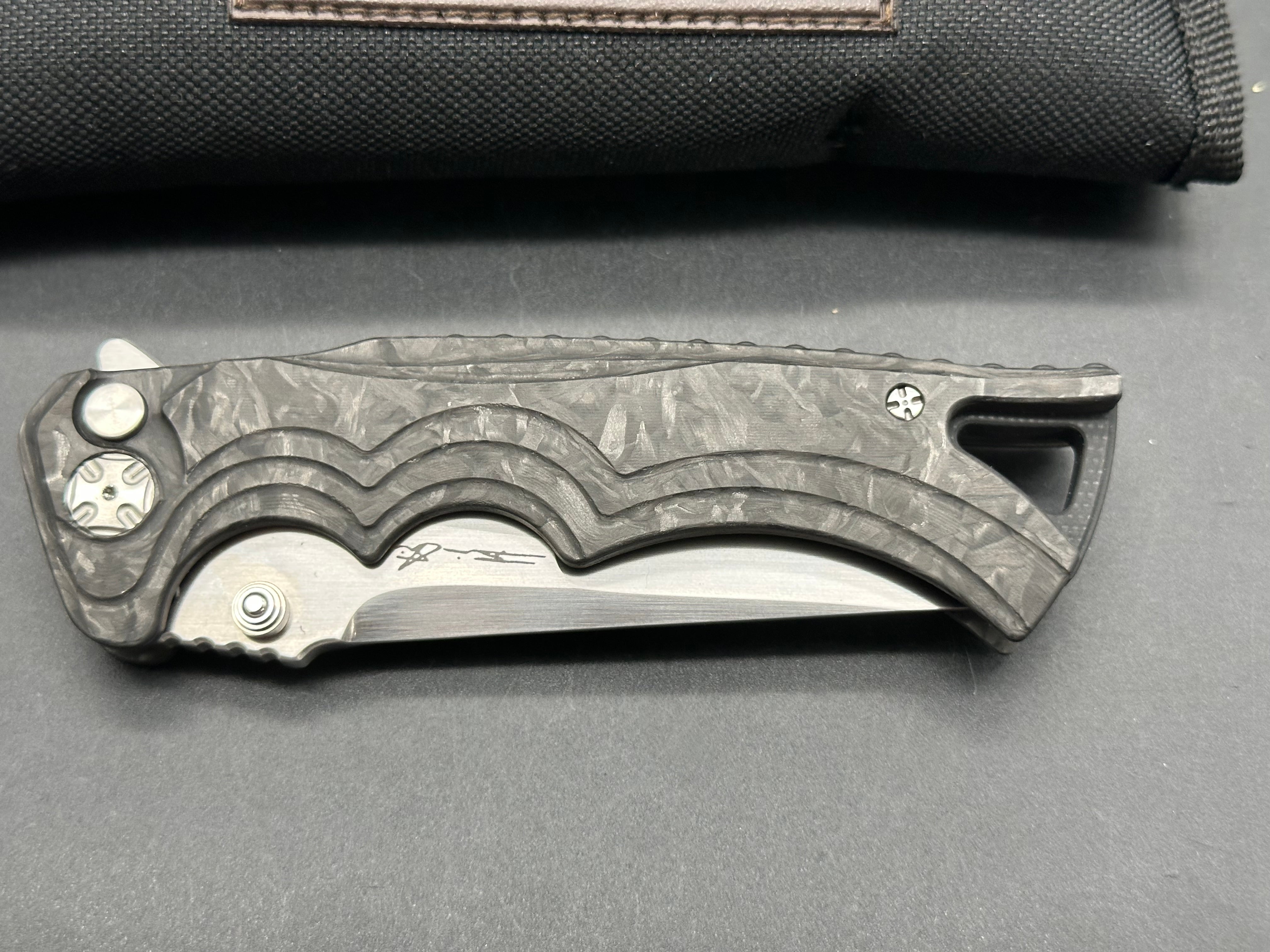 Brian Tighe Tighe Fighter Carbon Fiber scales w/RWL34 Blade