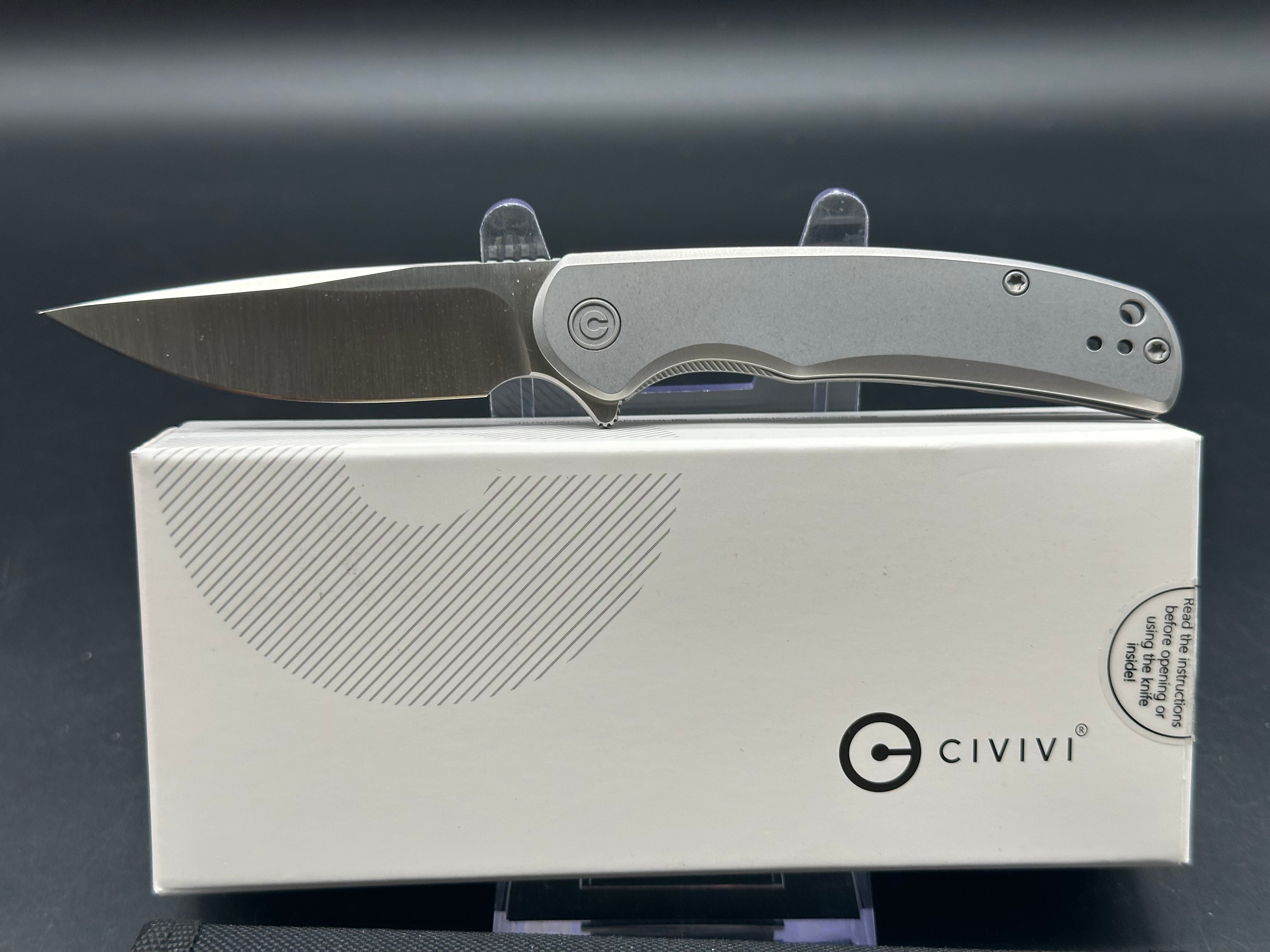 CIVIVI NOx Flipper Knife Stainless Steel Handle (2.97" Nitro-V Blade)